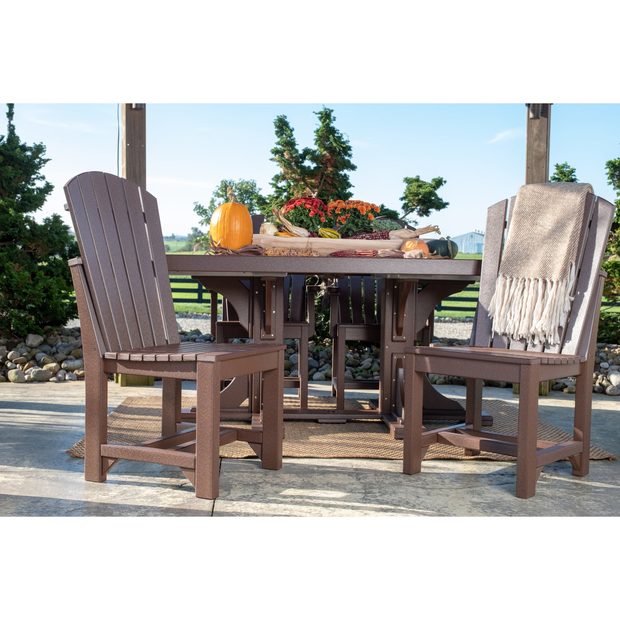 LuxCraft Adirondack Side Chair – Outdoor Poly Dining Height Chair (ASC)