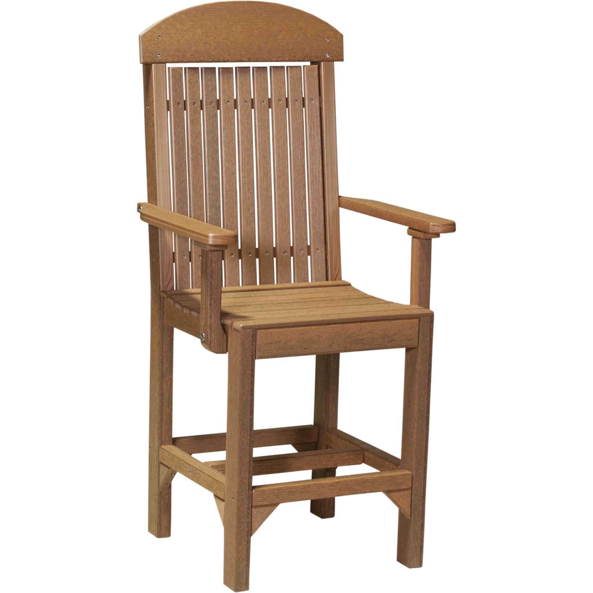 LuxCraft Classic Arm Chair – Outdoor Poly Counter Height Chair (CAC)