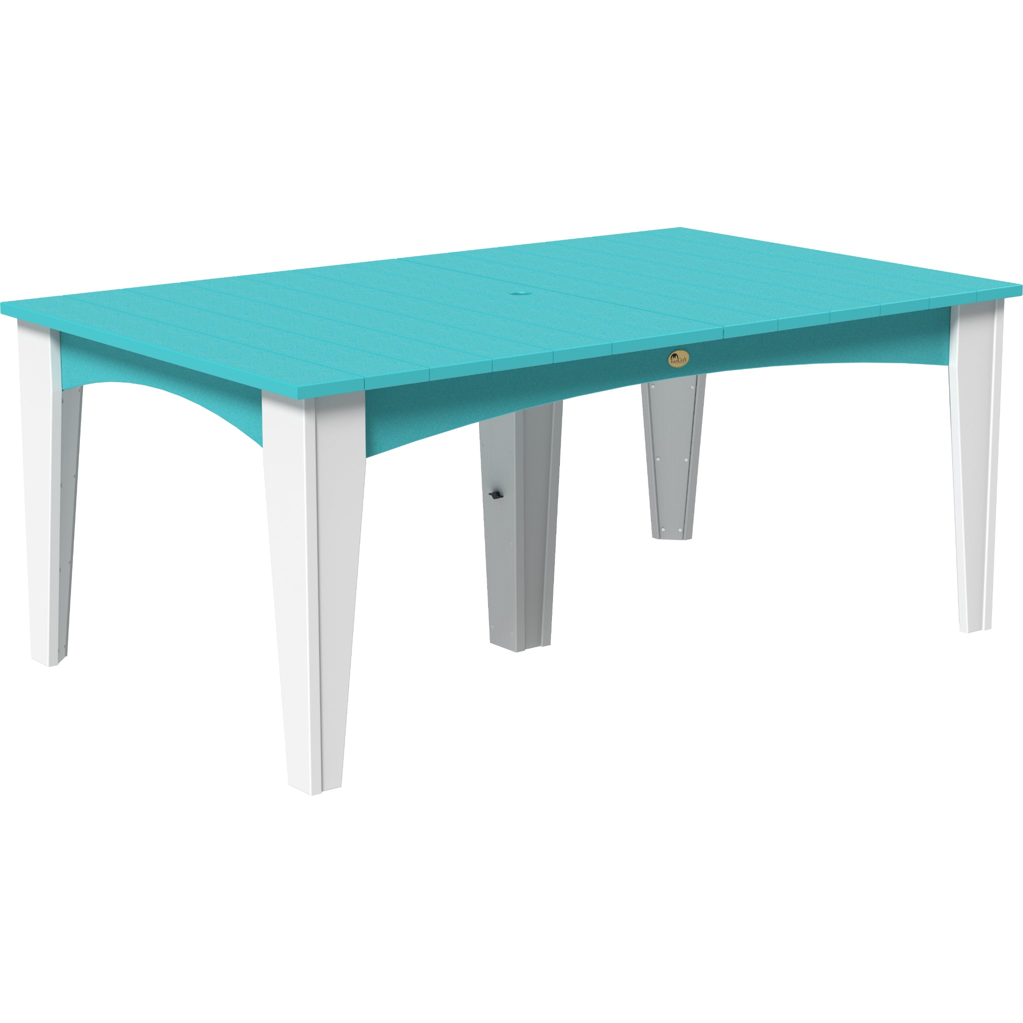 LuxCraft Island 44″ x 72″ Rectangular Dining Table – Outdoor Poly Patio Dining Table (IDT4472R)