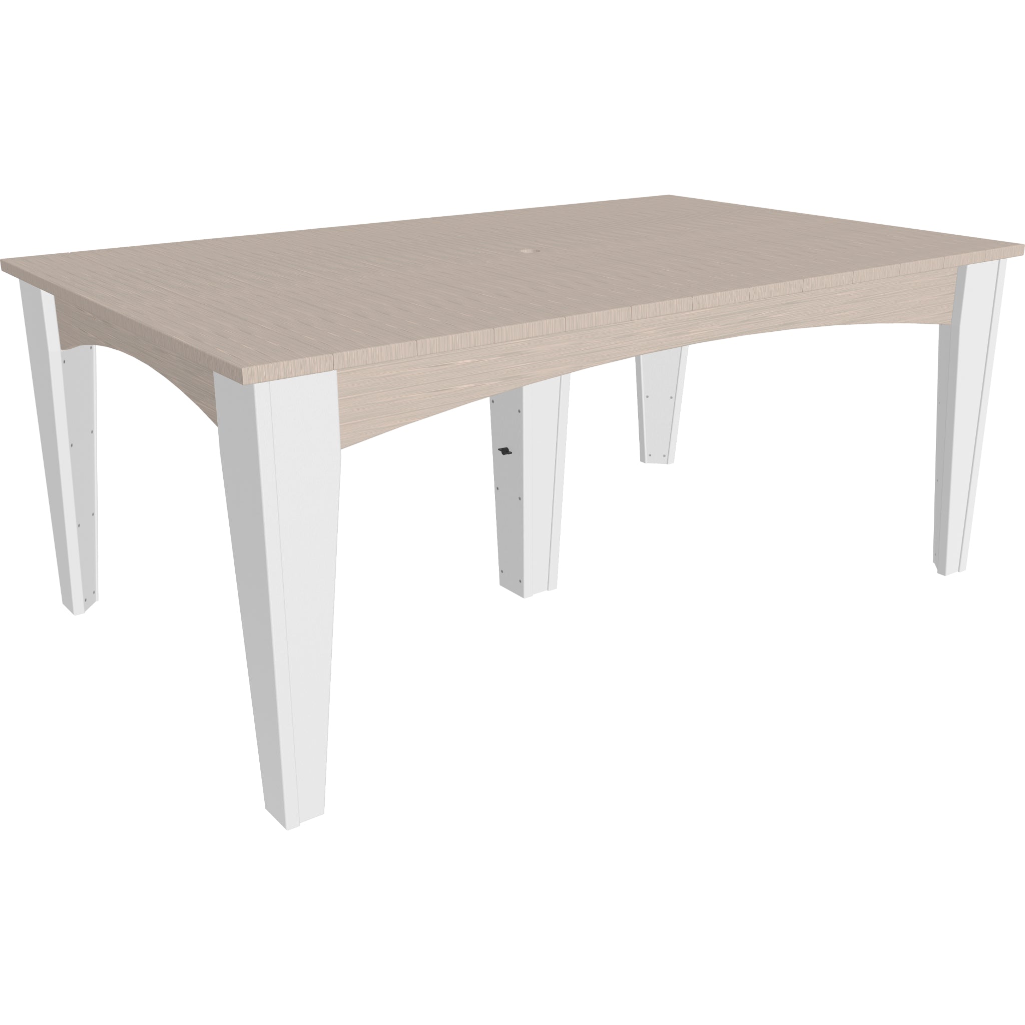LuxCraft Island 44″ x 72″ Rectangular Dining Table – Outdoor Poly Patio Dining Table (IDT4472R)