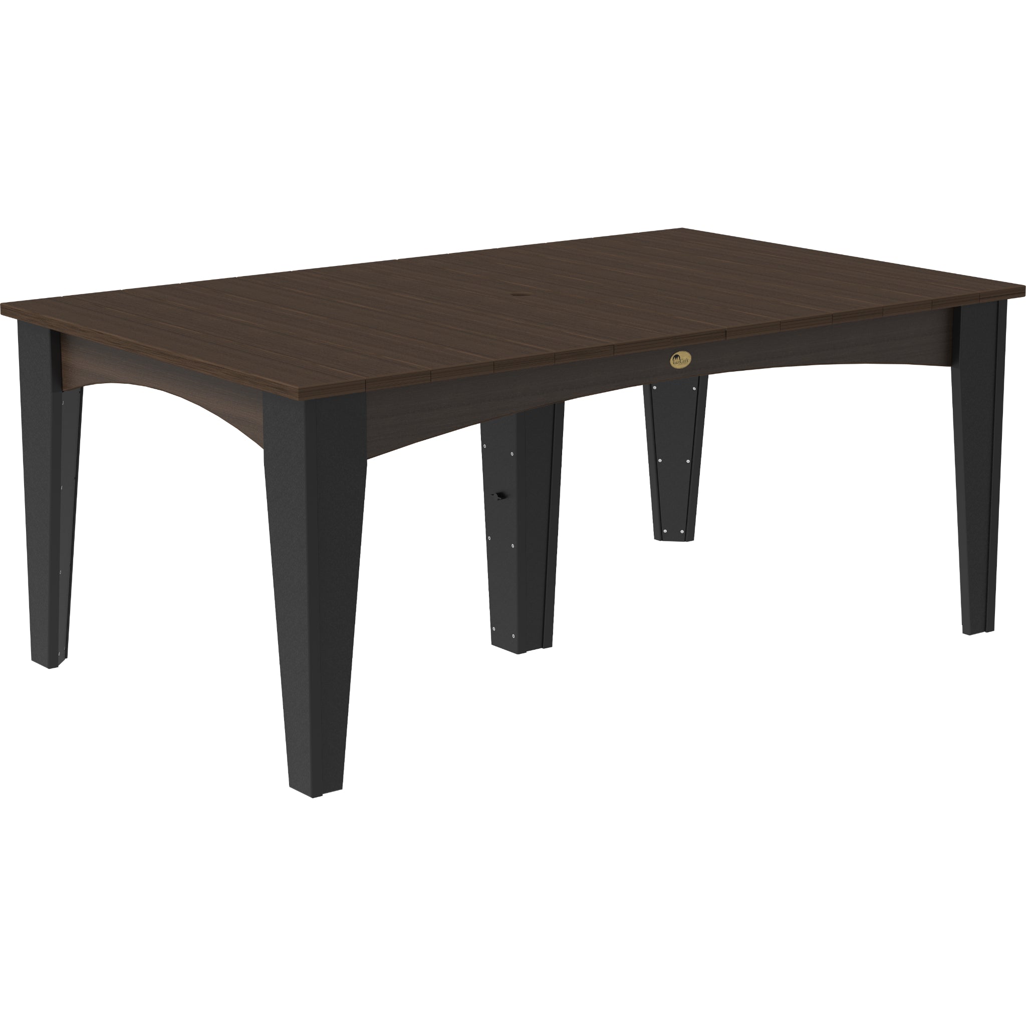 LuxCraft Island 44″ x 72″ Rectangular Dining Table – Outdoor Poly Patio Dining Table (IDT4472R)