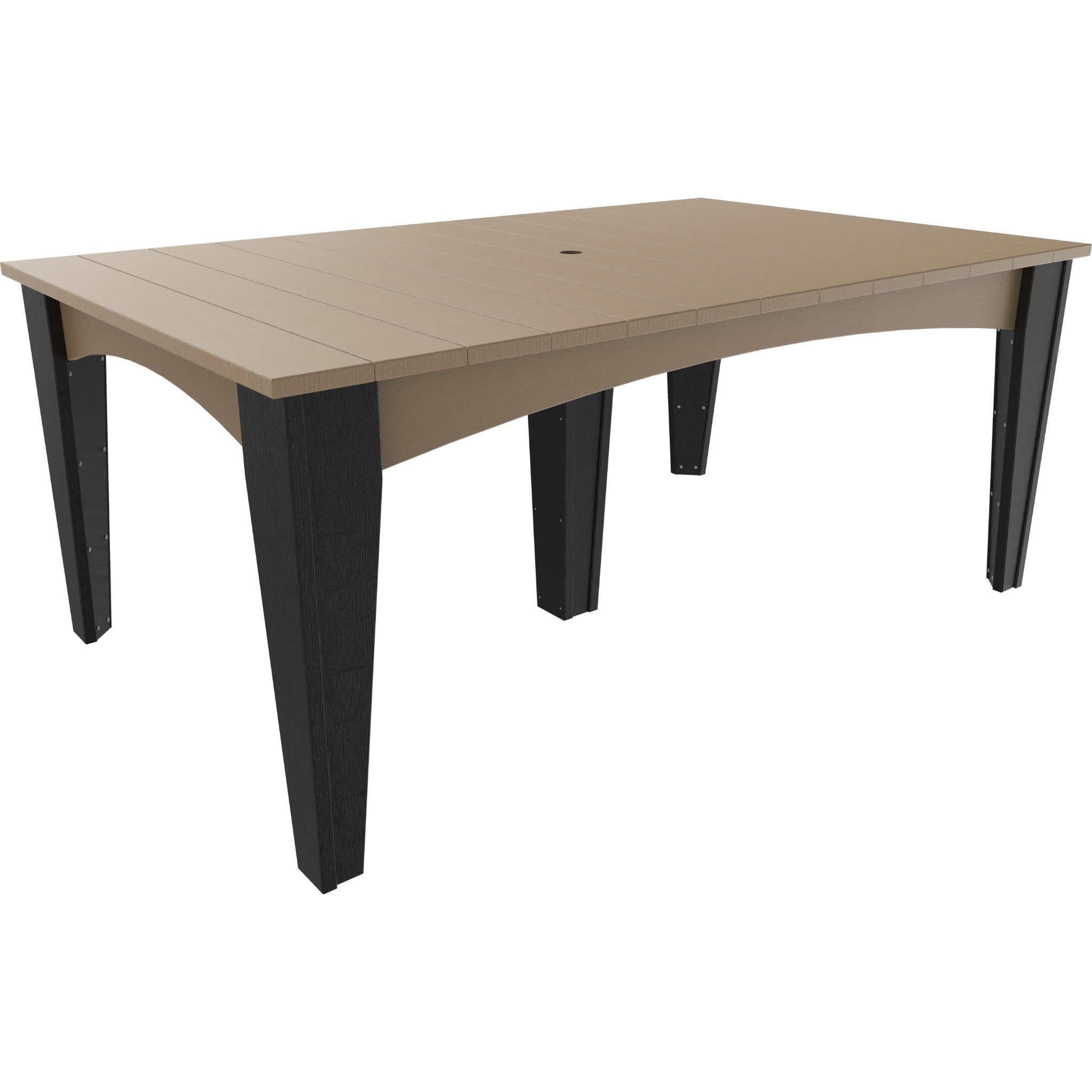 LuxCraft Island 44″ x 72″ Rectangular Dining Table – Outdoor Poly Patio Dining Table (IDT4472R)