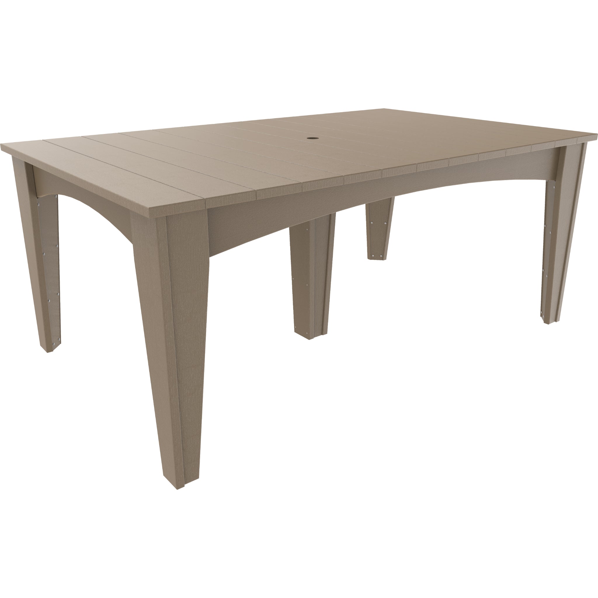LuxCraft Island 44″ x 72″ Rectangular Dining Table – Outdoor Poly Patio Dining Table (IDT4472R)