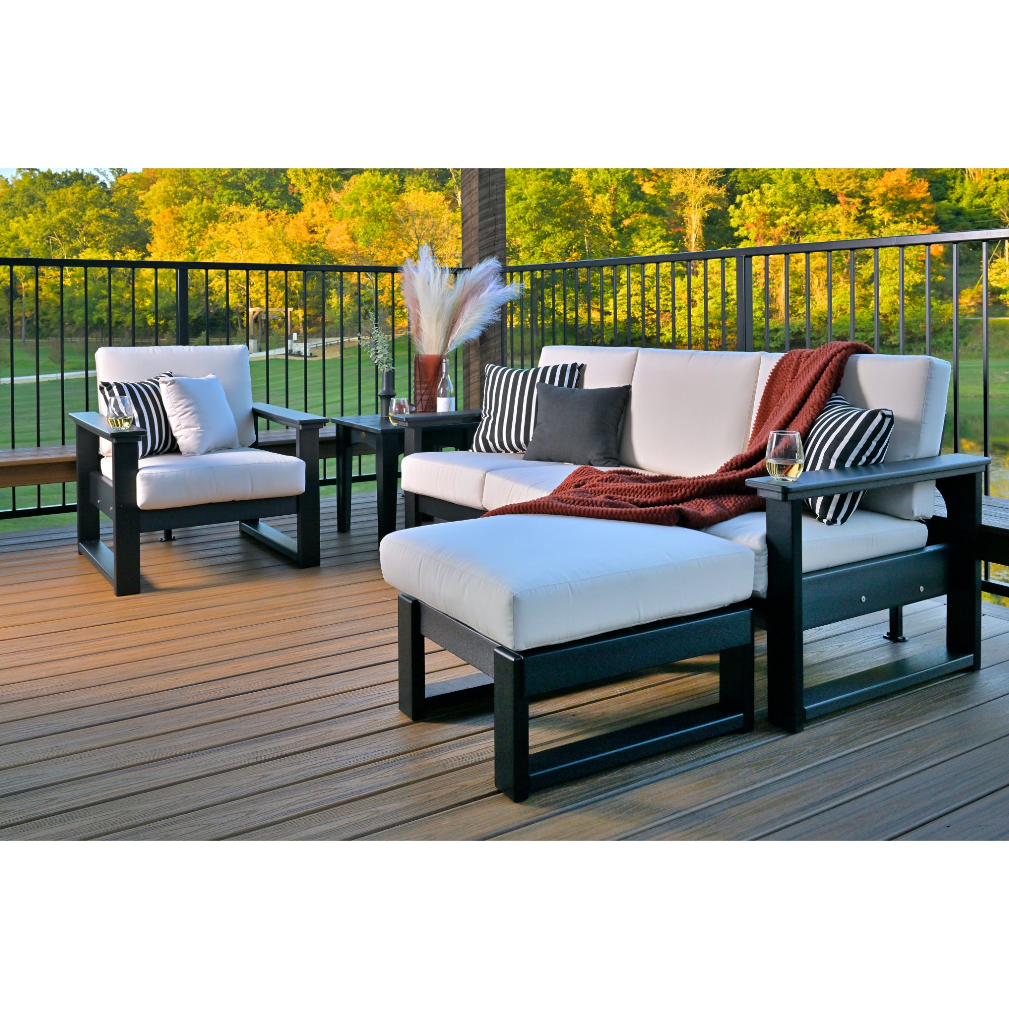 LuxCraft Lanai Deep Seating – Outdoor Poly Patio Lounge Set (LDS)