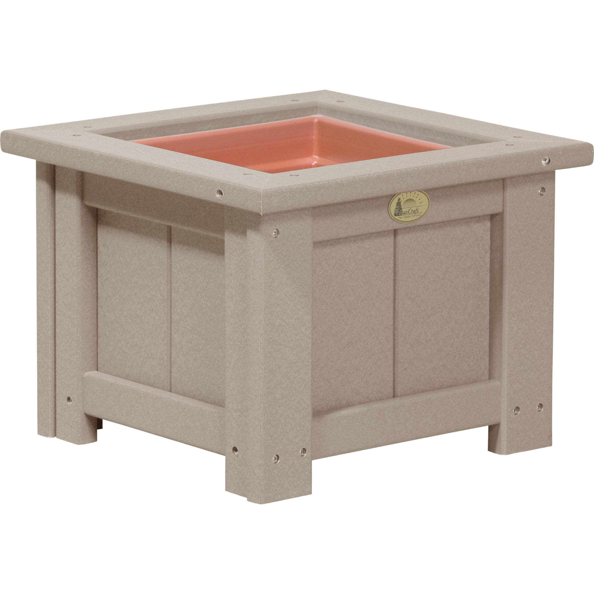 LuxCraft 15″ Square Planter – Outdoor Poly Patio Planter (P15SP)