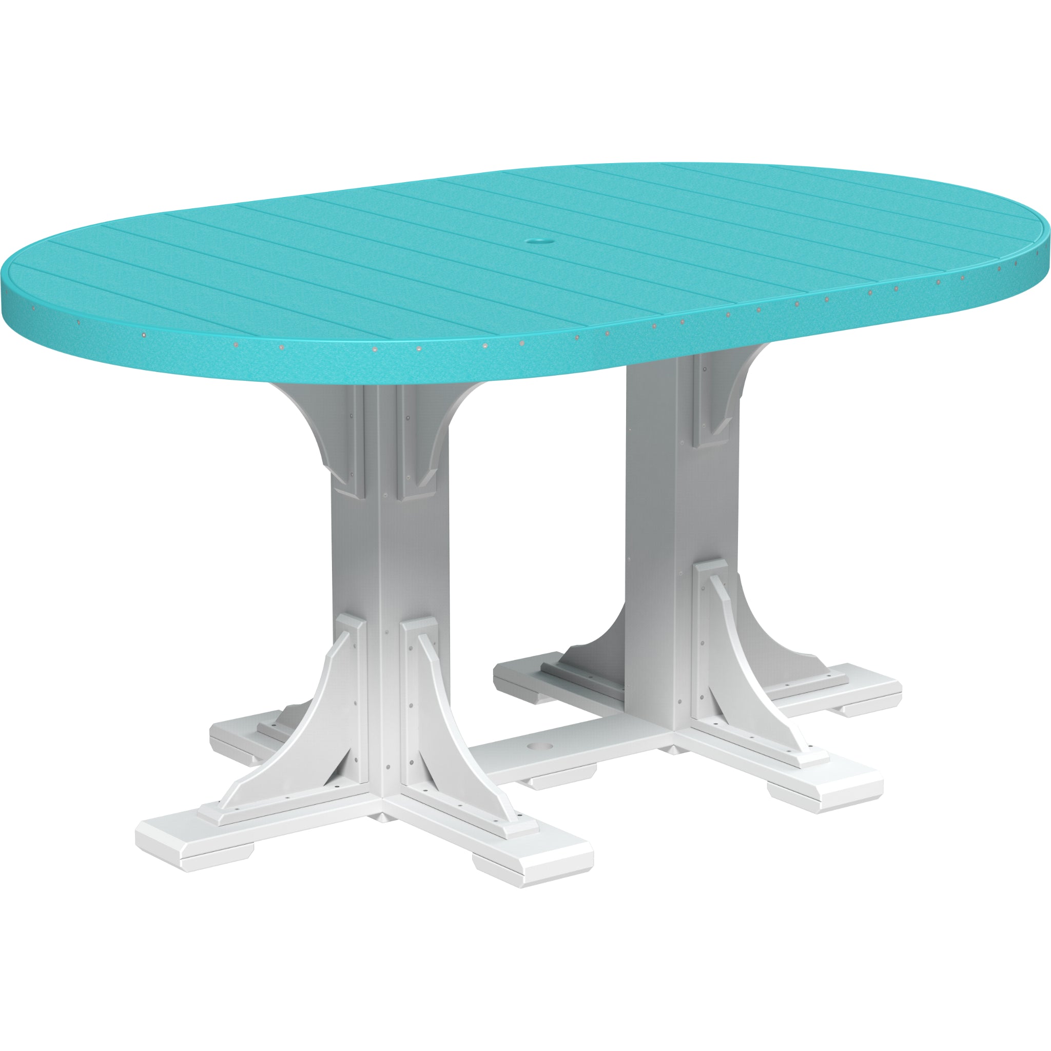 LuxCraft 4′ x 6′ Oval Table – Outdoor Poly Patio Counter Height Table (P46OT)