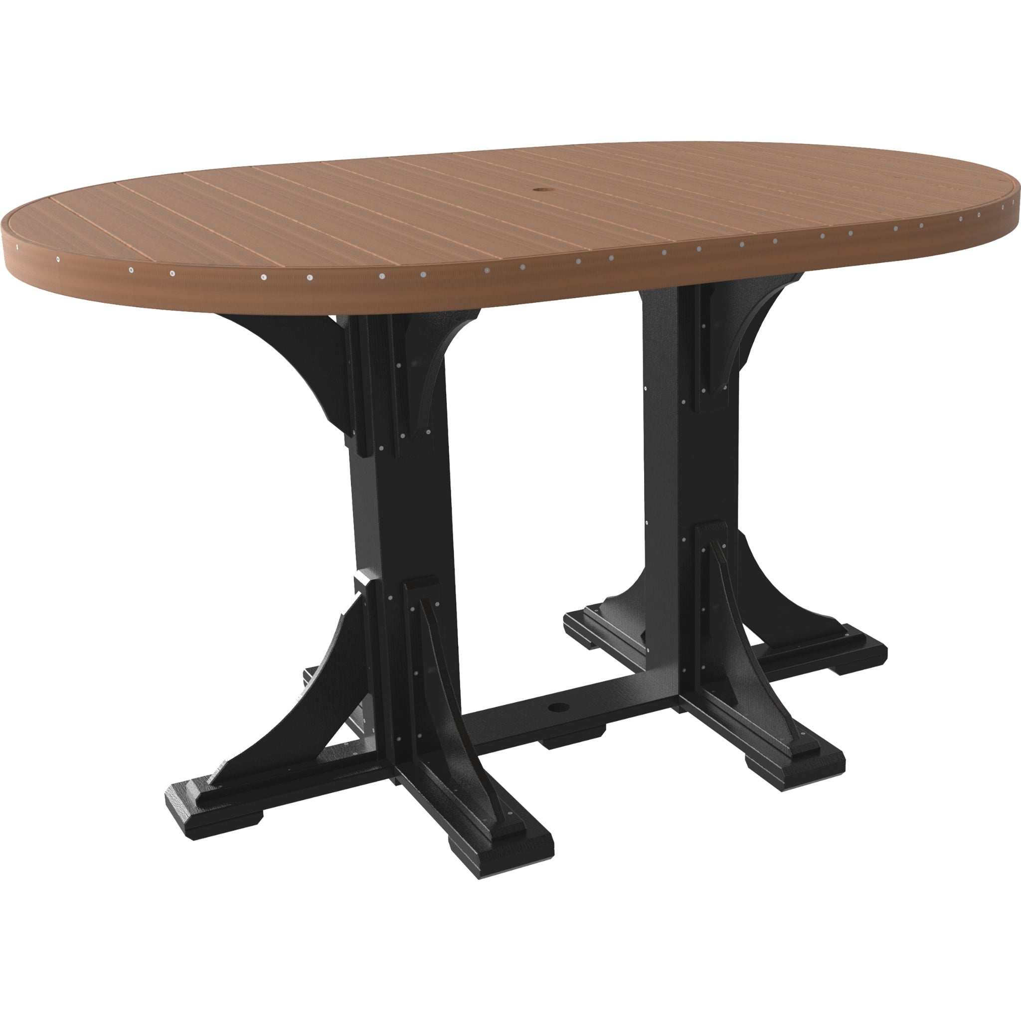 LuxCraft 4′ x 6′ Oval Table – Outdoor Poly Patio Bar Table (P46OT)