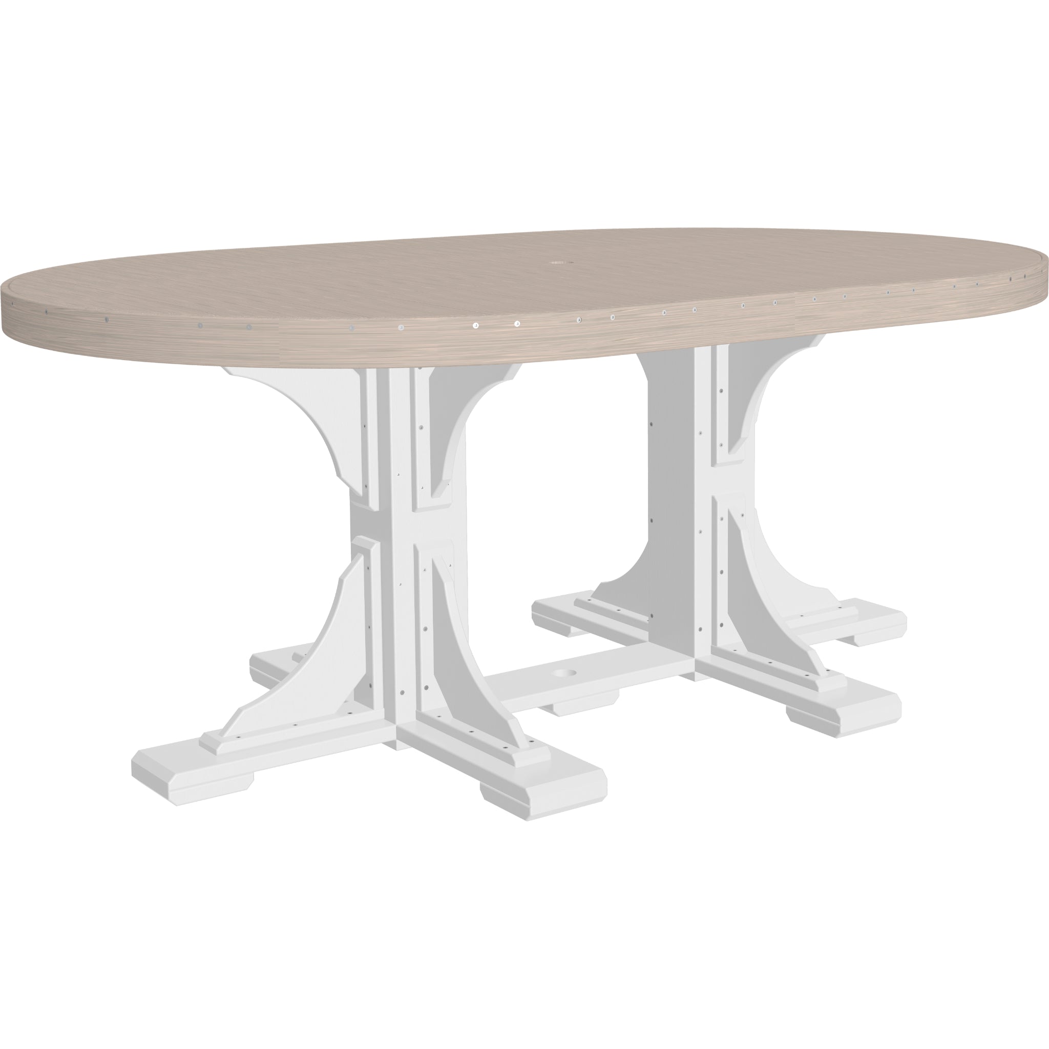 LuxCraft 4′ x 6′ Oval Table – Outdoor Poly Patio Dining Table (P46OT)