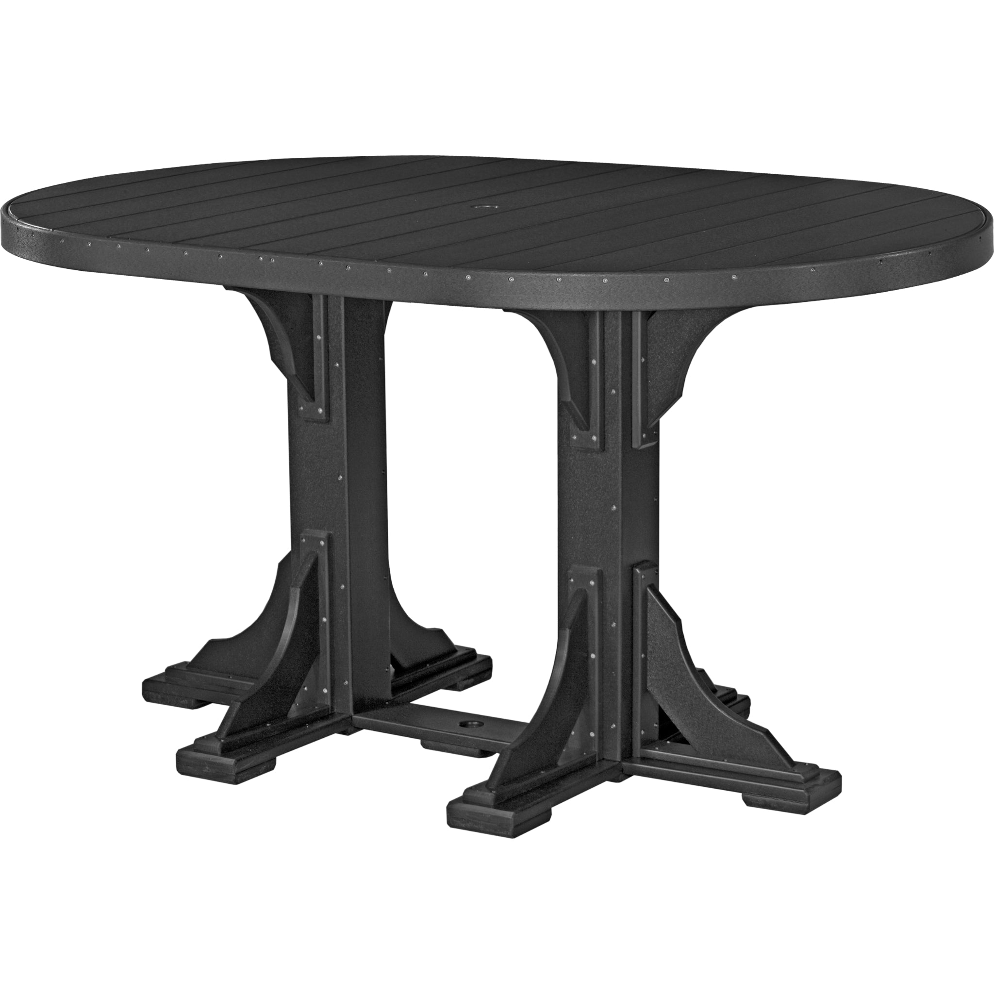 LuxCraft 4′ x 6′ Oval Table – Outdoor Poly Patio Bar Table (P46OT)