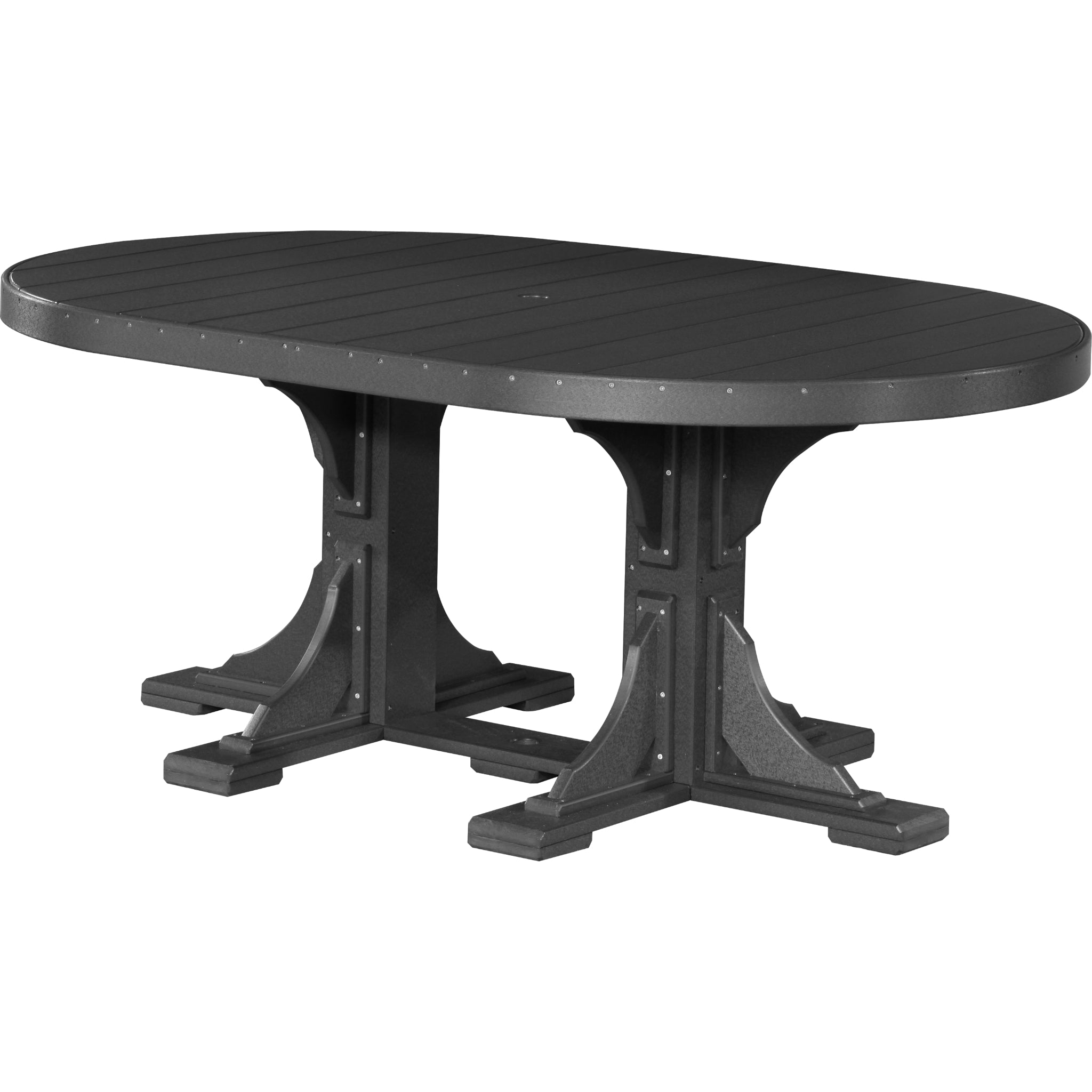 LuxCraft 4′ x 6′ Oval Table – Outdoor Poly Patio Dining Table (P46OT)