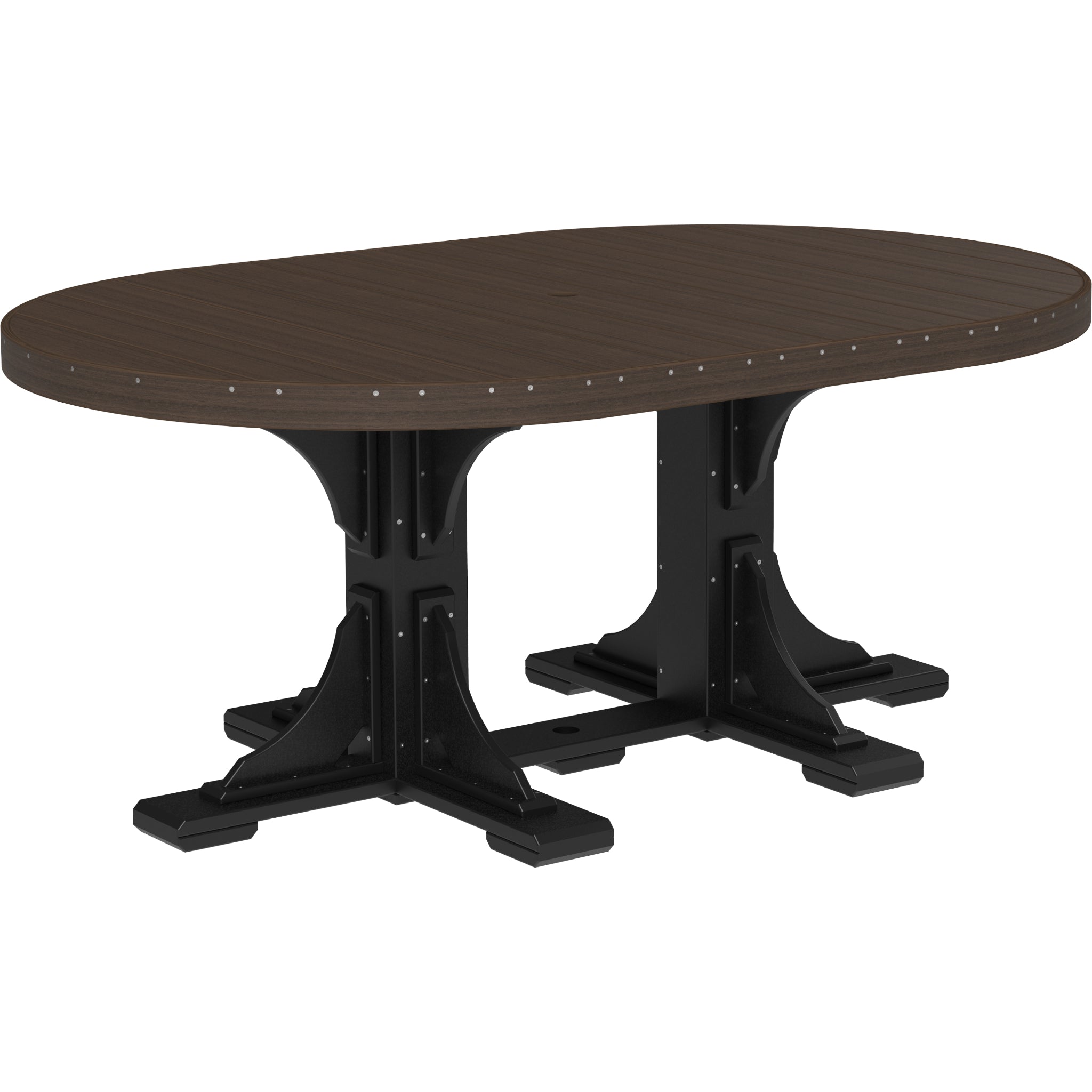 LuxCraft 4′ x 6′ Oval Table – Outdoor Poly Patio Dining Table (P46OT)