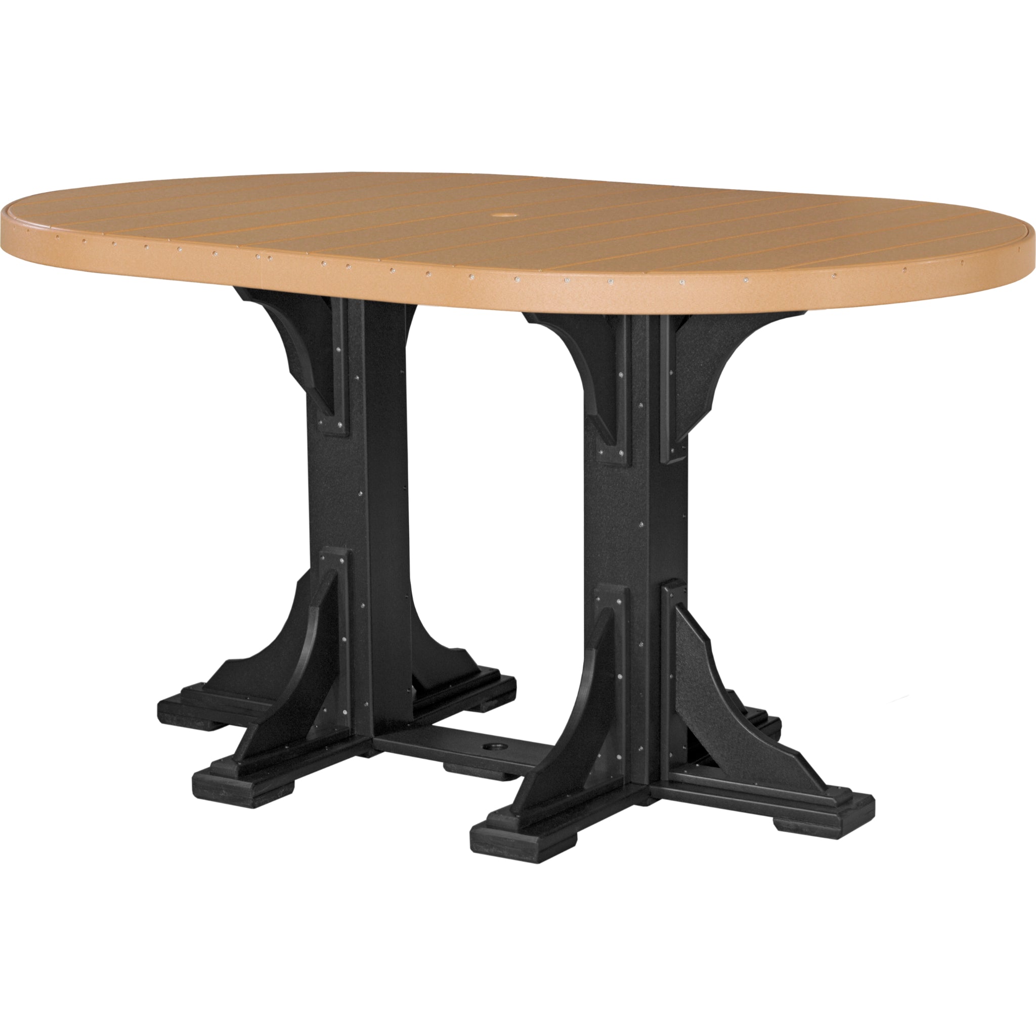 LuxCraft 4′ x 6′ Oval Table – Outdoor Poly Patio Bar Table (P46OT)