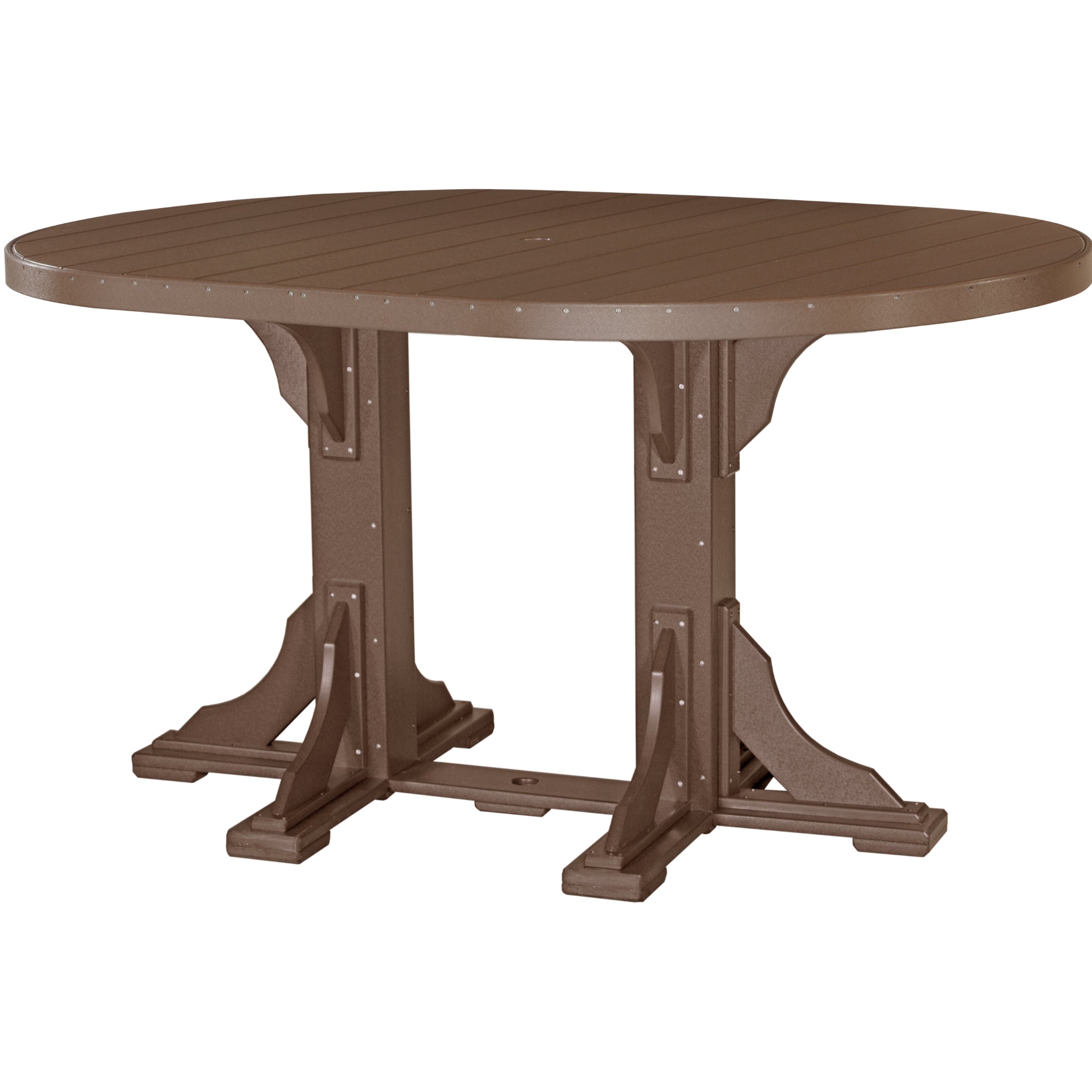 LuxCraft 4′ x 6′ Oval Table – Outdoor Poly Patio Bar Table (P46OT)