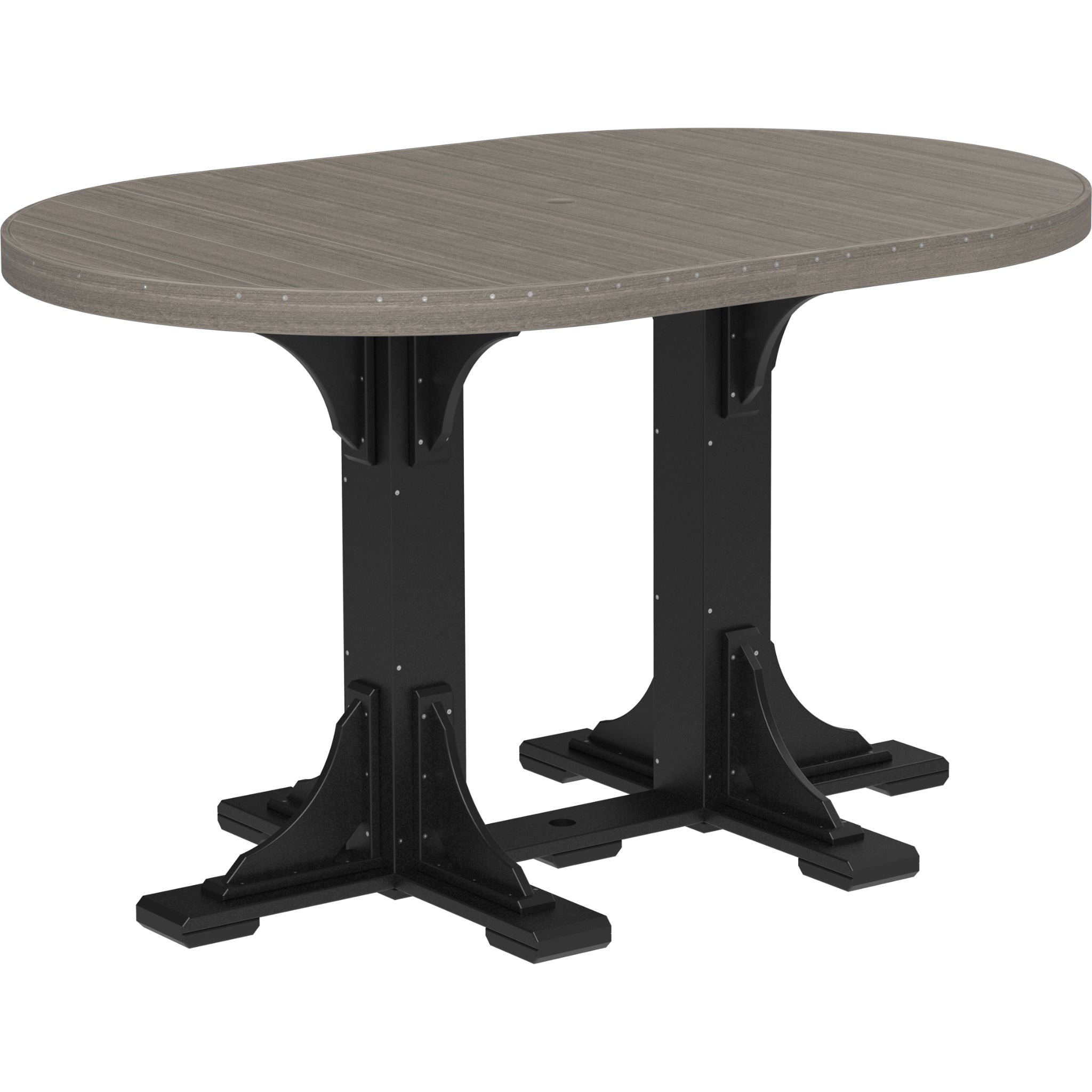 LuxCraft 4′ x 6′ Oval Table – Outdoor Poly Patio Bar Table (P46OT)