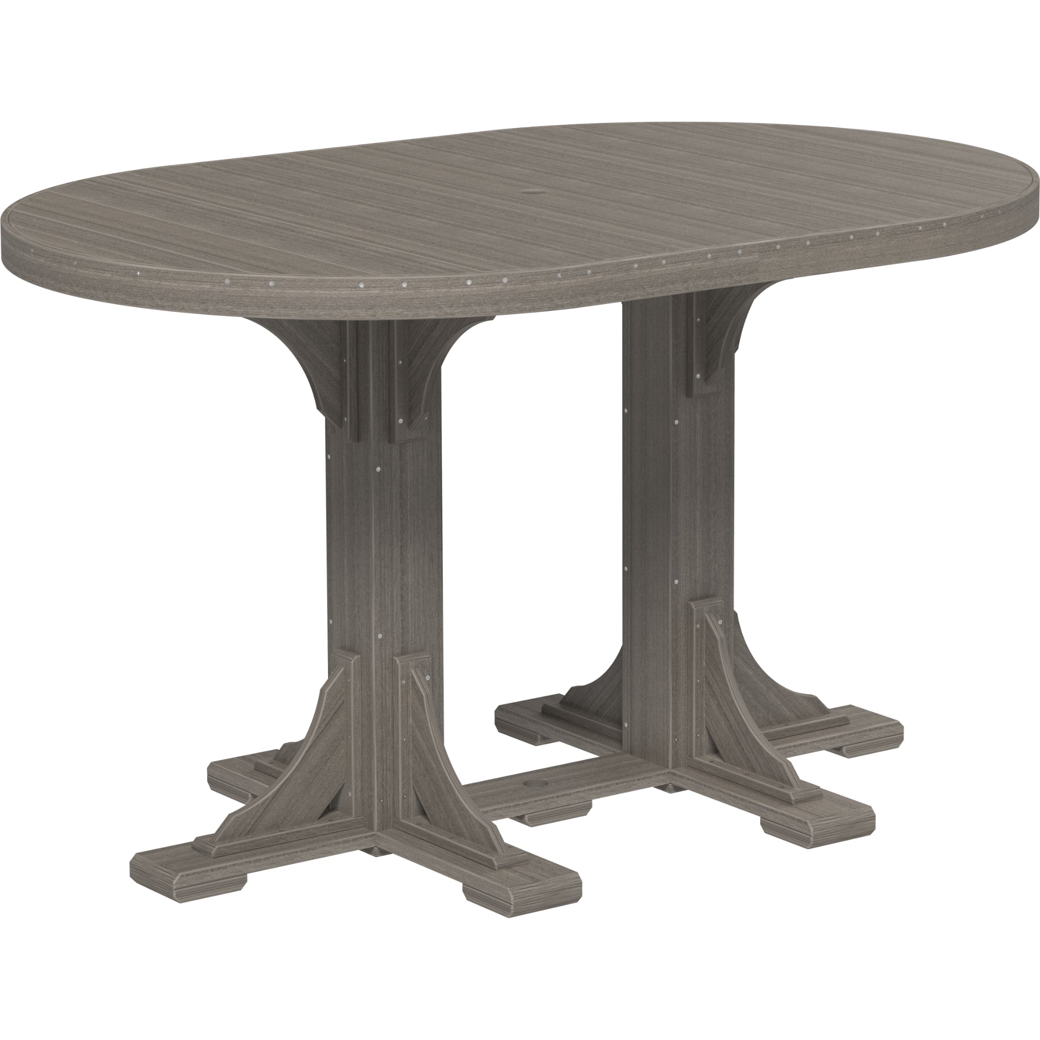 LuxCraft 4′ x 6′ Oval Table – Outdoor Poly Patio Bar Table (P46OT)
