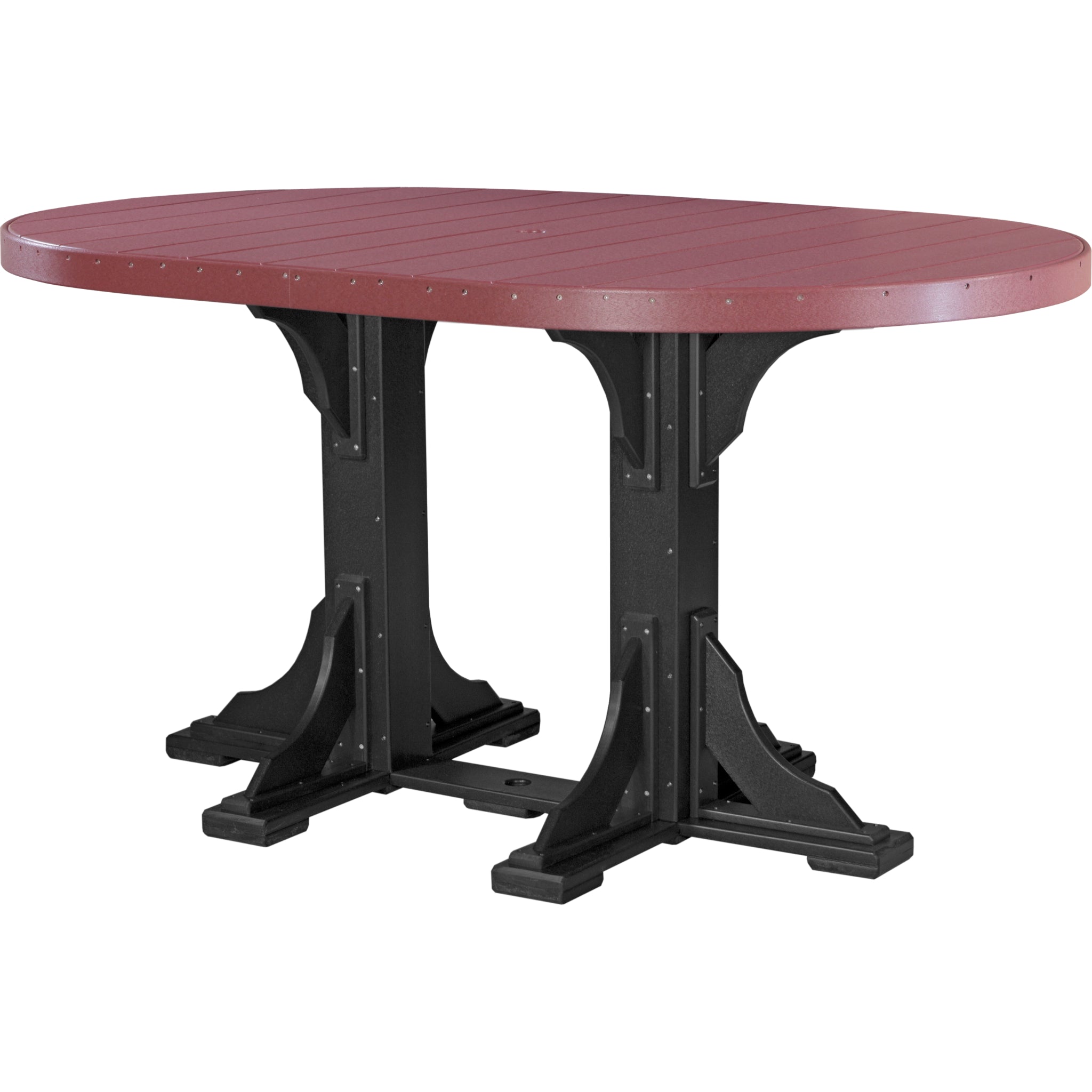 LuxCraft 4′ x 6′ Oval Table – Outdoor Poly Patio Bar Table (P46OT)
