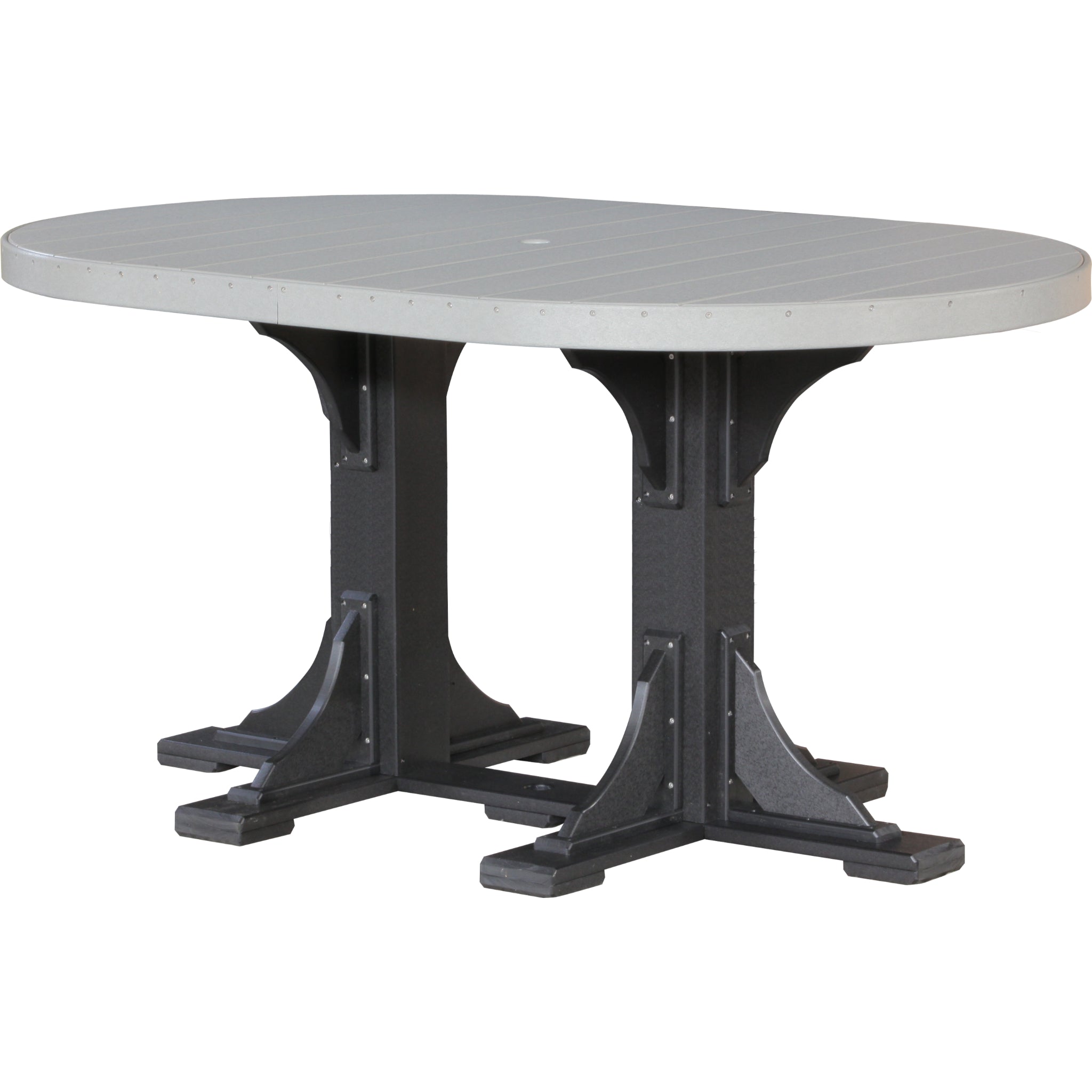 LuxCraft 4′ x 6′ Oval Table – Outdoor Poly Patio Bar Table (P46OT)