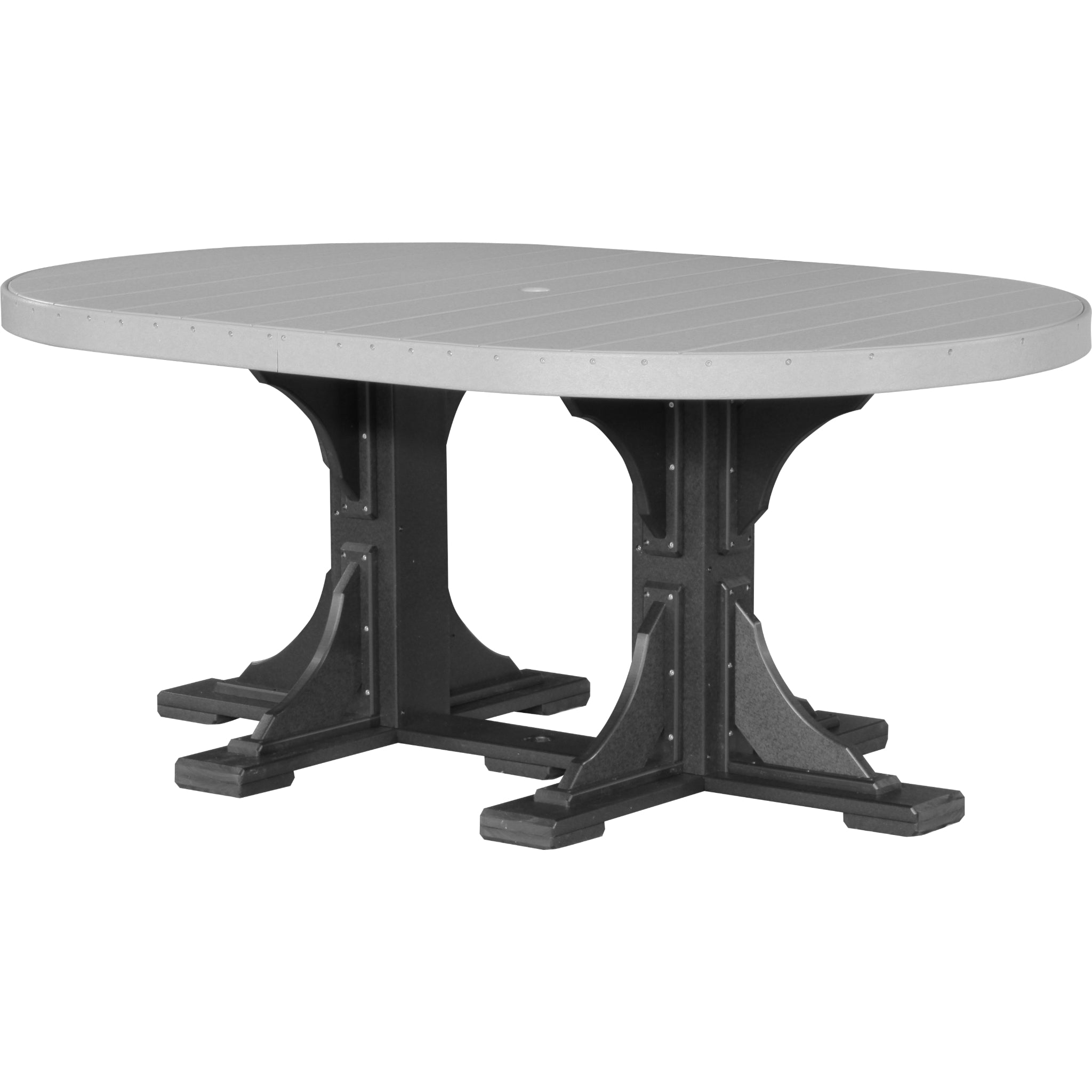 LuxCraft 4′ x 6′ Oval Table – Outdoor Poly Patio Dining Table (P46OT)