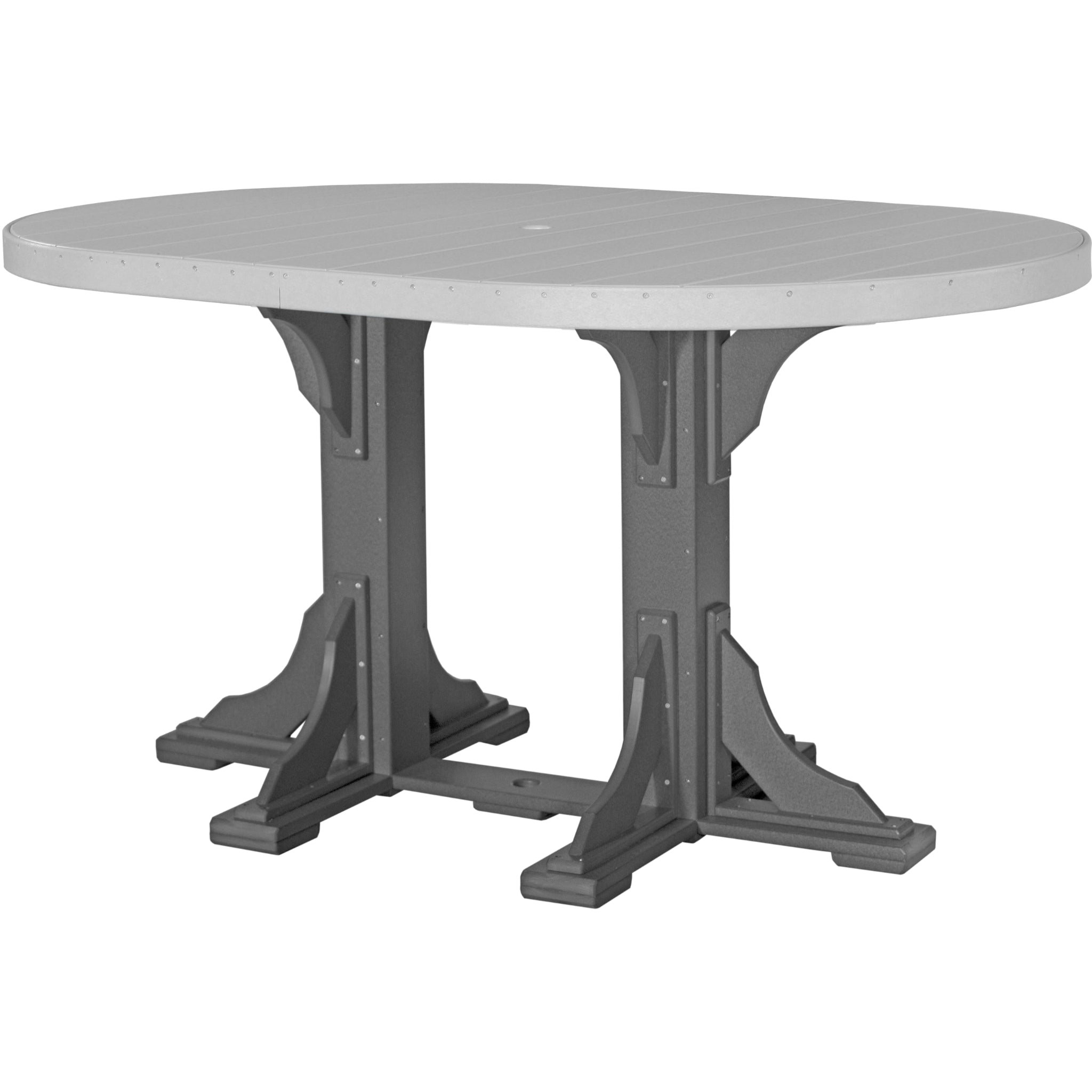 LuxCraft 4′ x 6′ Oval Table – Outdoor Poly Patio Bar Table (P46OT)