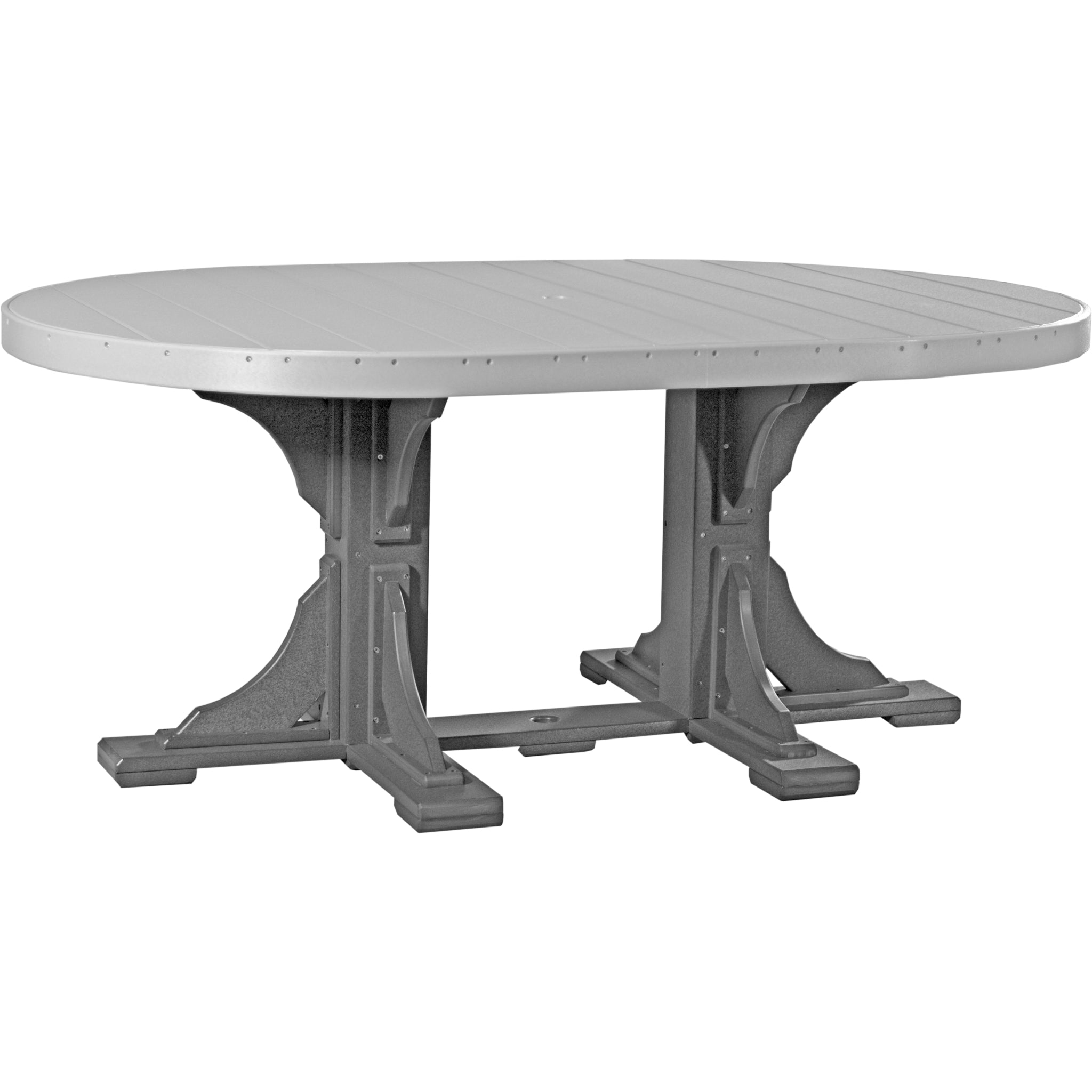 LuxCraft 4′ x 6′ Oval Table – Outdoor Poly Patio Dining Table (P46OT)