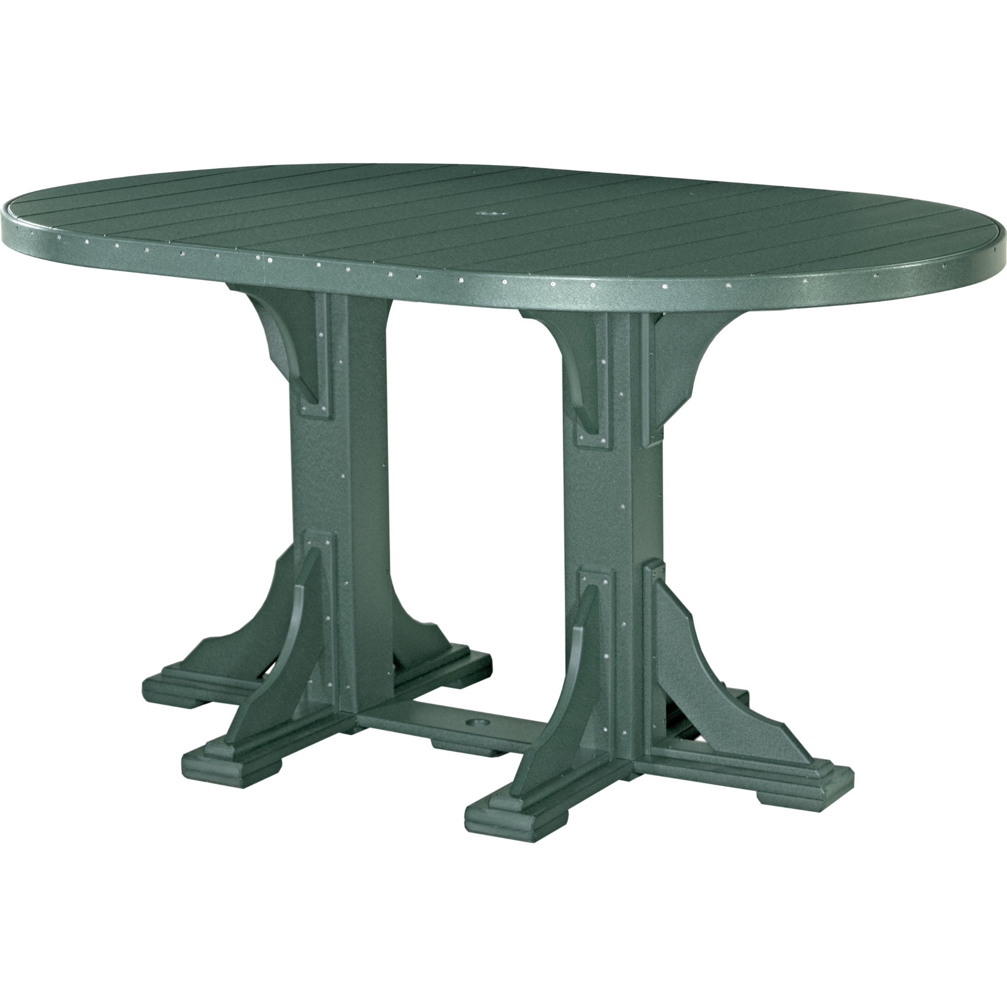 LuxCraft 4′ x 6′ Oval Table – Outdoor Poly Patio Bar Table (P46OT)
