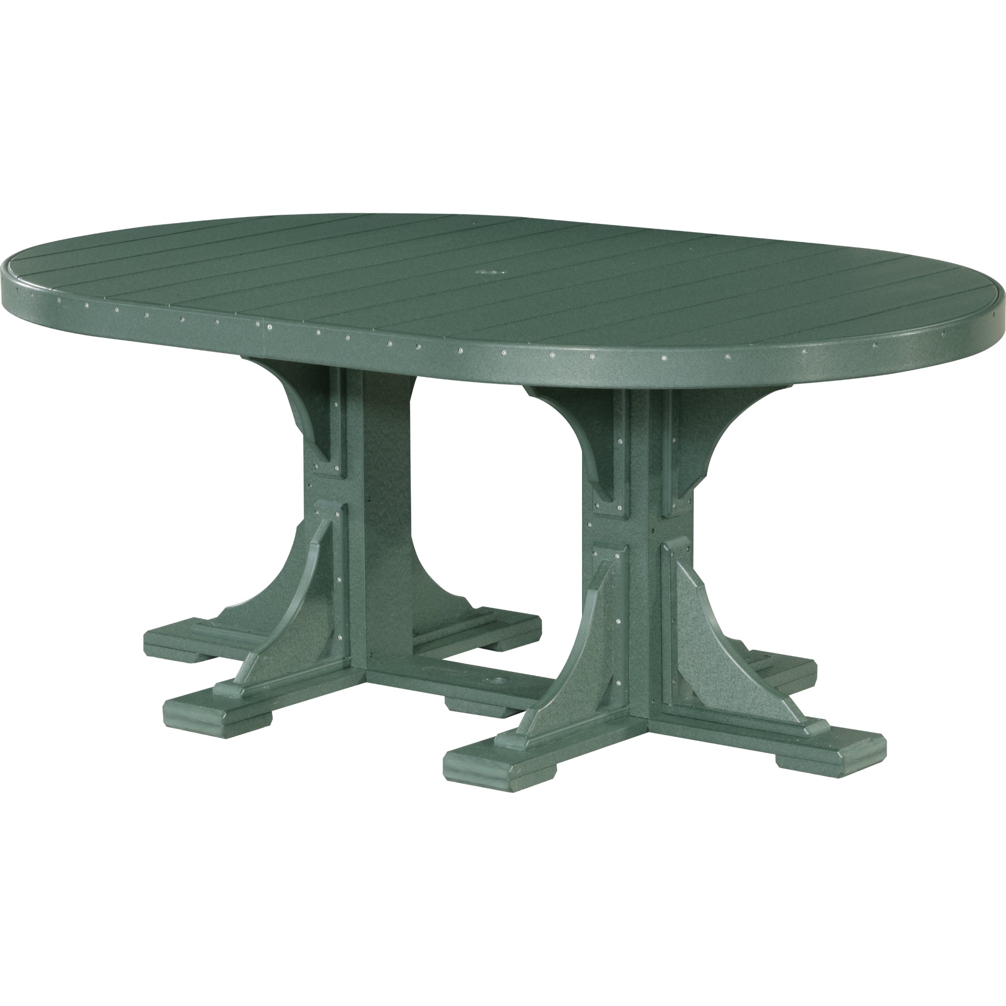 LuxCraft 4′ x 6′ Oval Table – Outdoor Poly Patio Dining Table (P46OT)