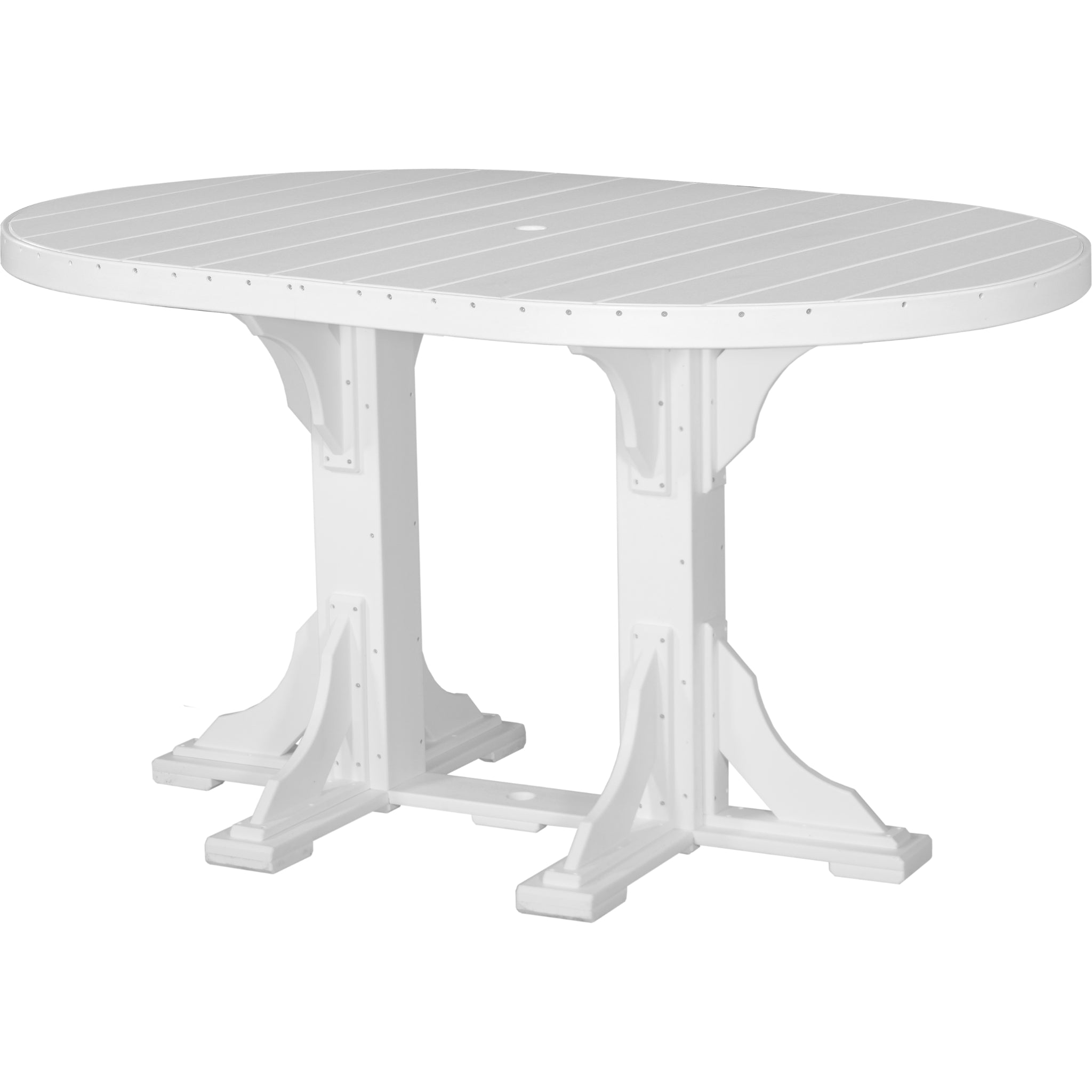 LuxCraft 4′ x 6′ Oval Table – Outdoor Poly Patio Bar Table (P46OT)