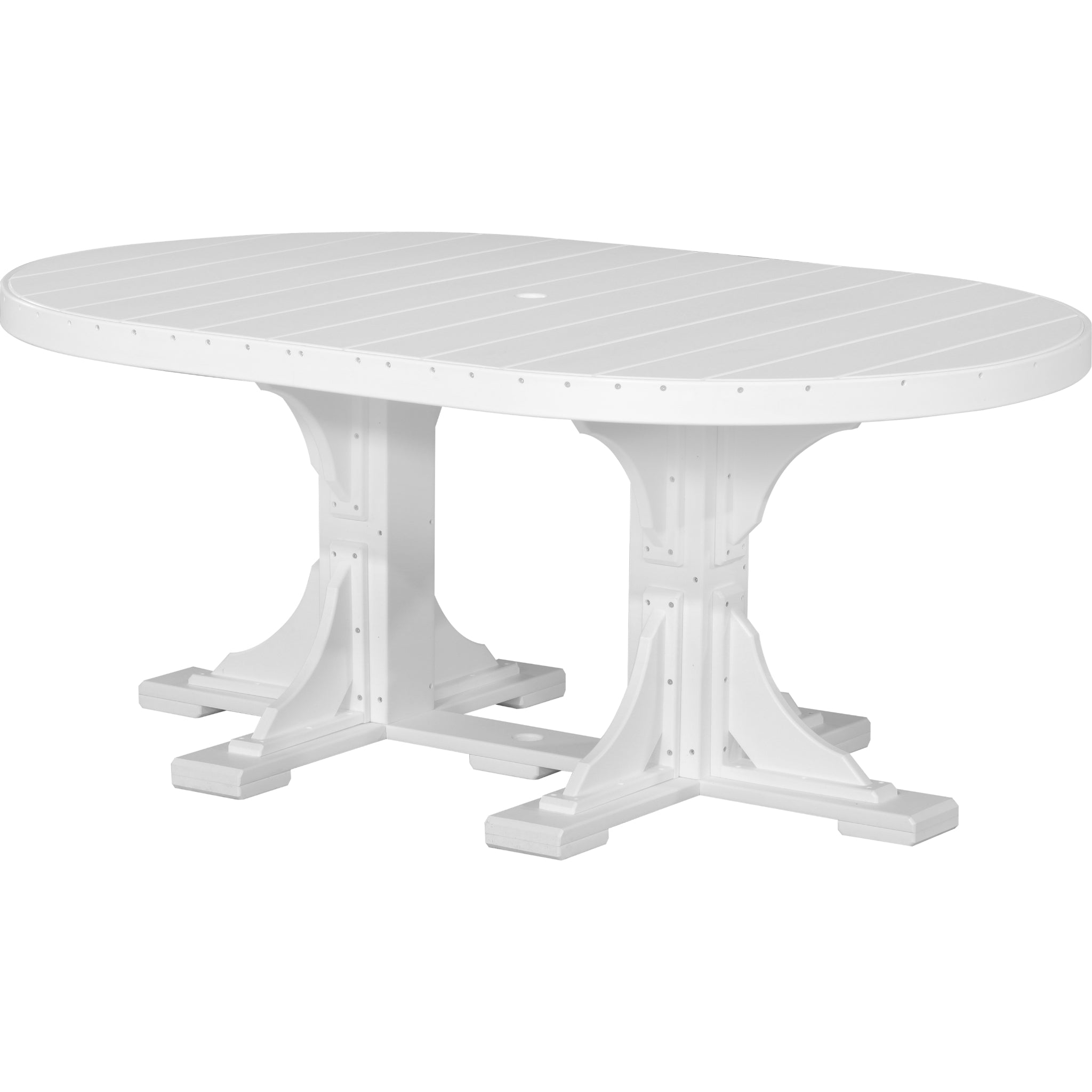 LuxCraft 4′ x 6′ Oval Table – Outdoor Poly Patio Dining Table (P46OT)