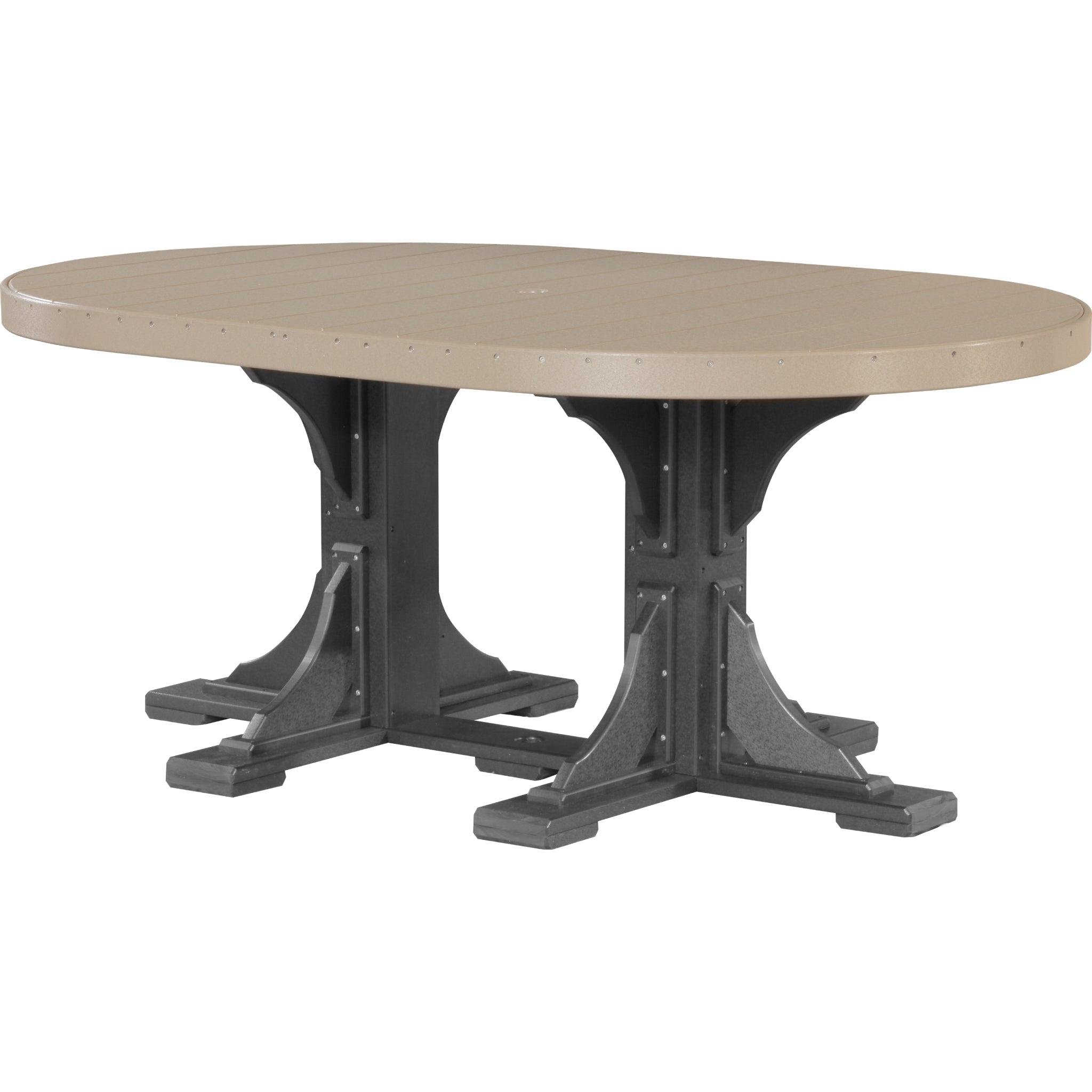 LuxCraft 4′ x 6′ Oval Table – Outdoor Poly Patio Dining Table (P46OT)