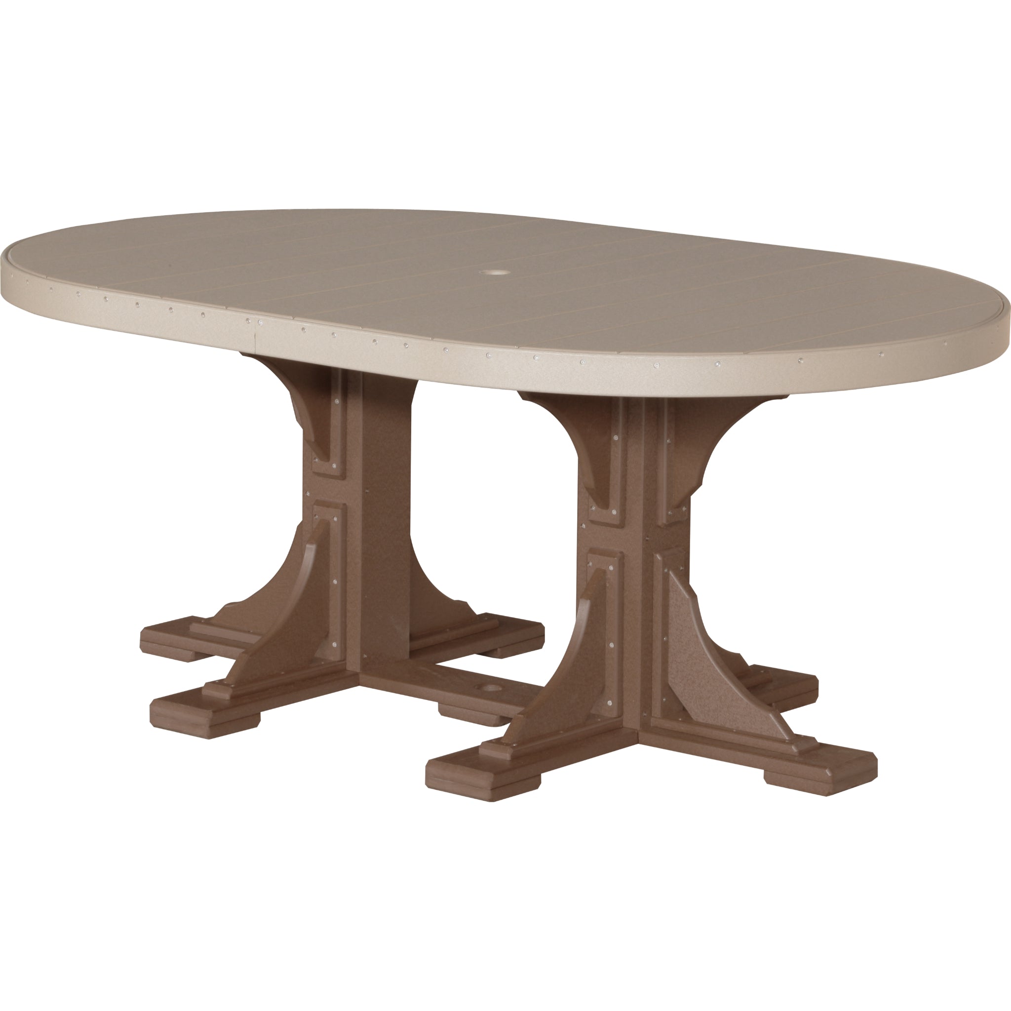LuxCraft 4′ x 6′ Oval Table – Outdoor Poly Patio Dining Table (P46OT)