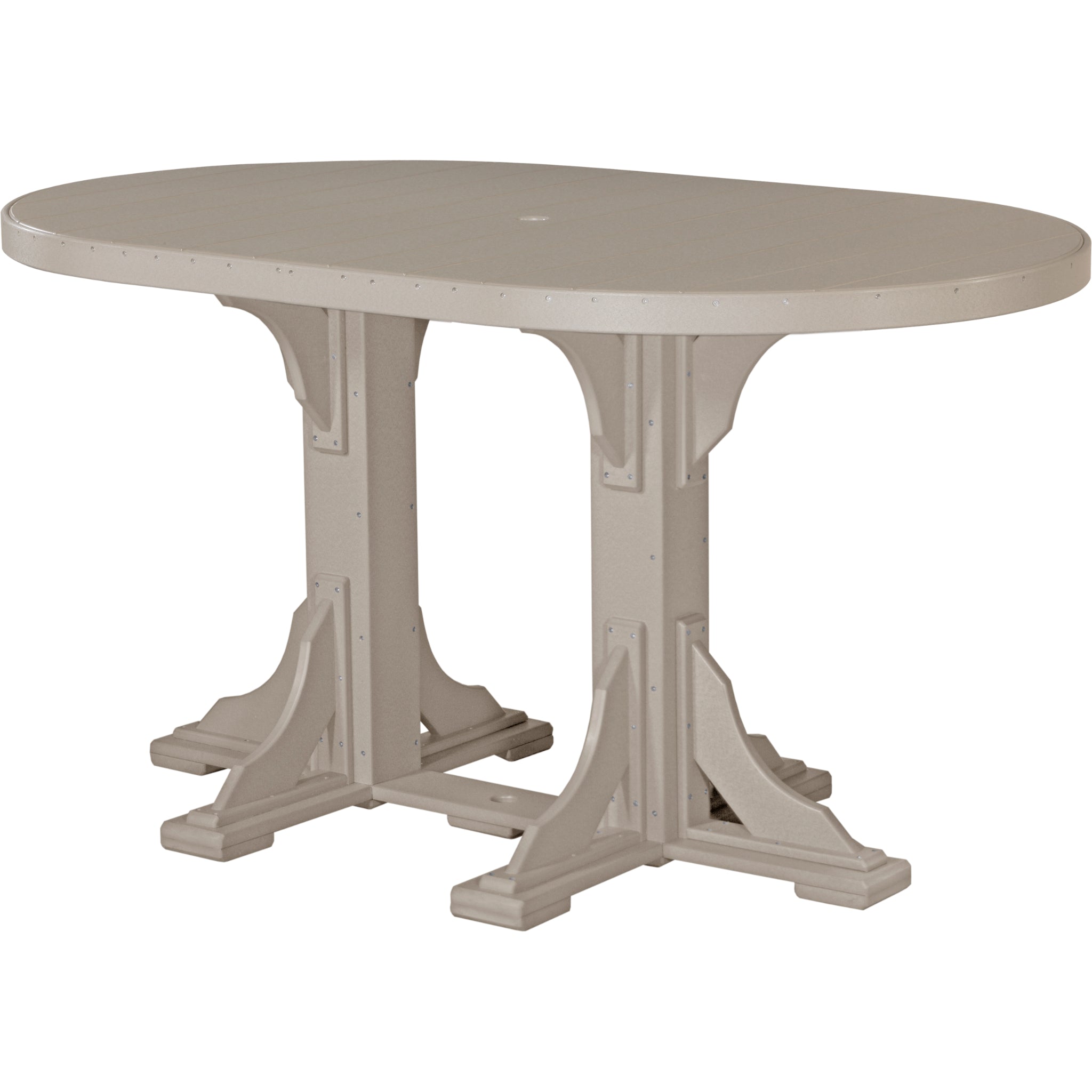 LuxCraft 4′ x 6′ Oval Table – Outdoor Poly Patio Bar Table (P46OT)