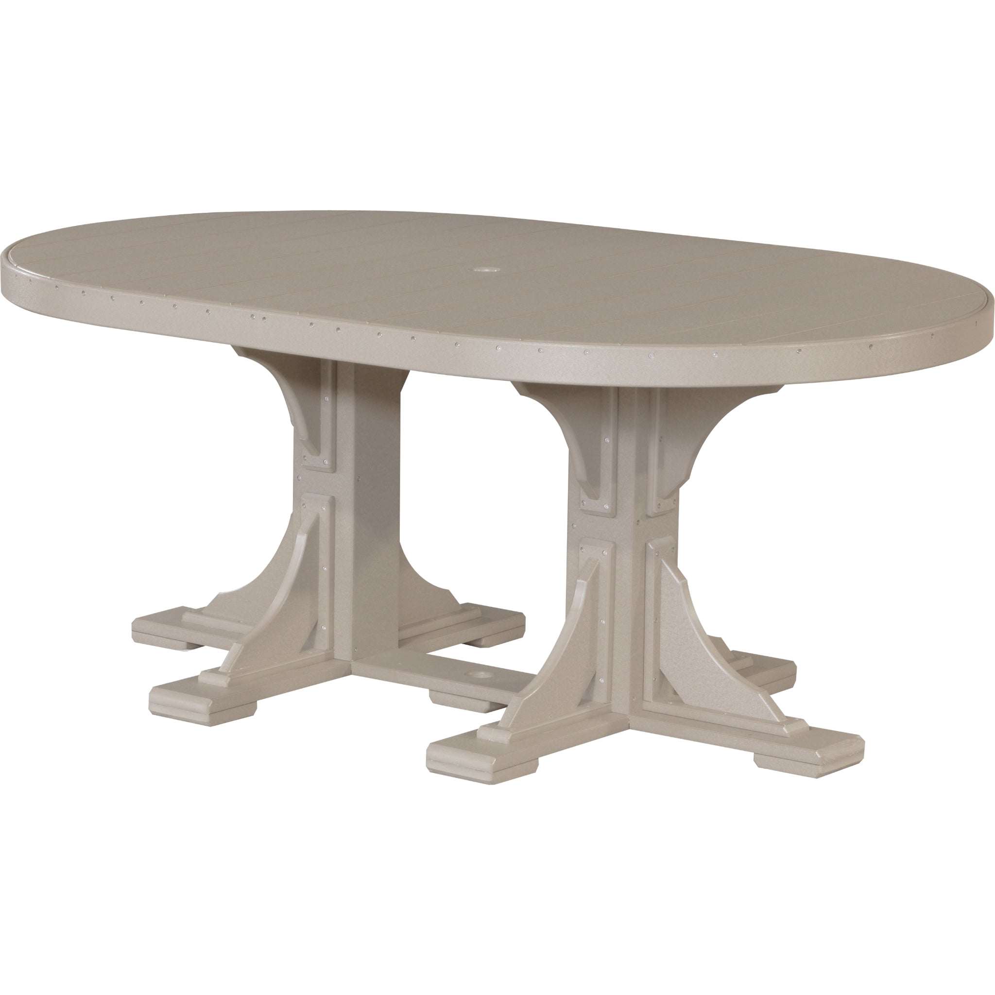 LuxCraft 4′ x 6′ Oval Table – Outdoor Poly Patio Dining Table (P46OT)
