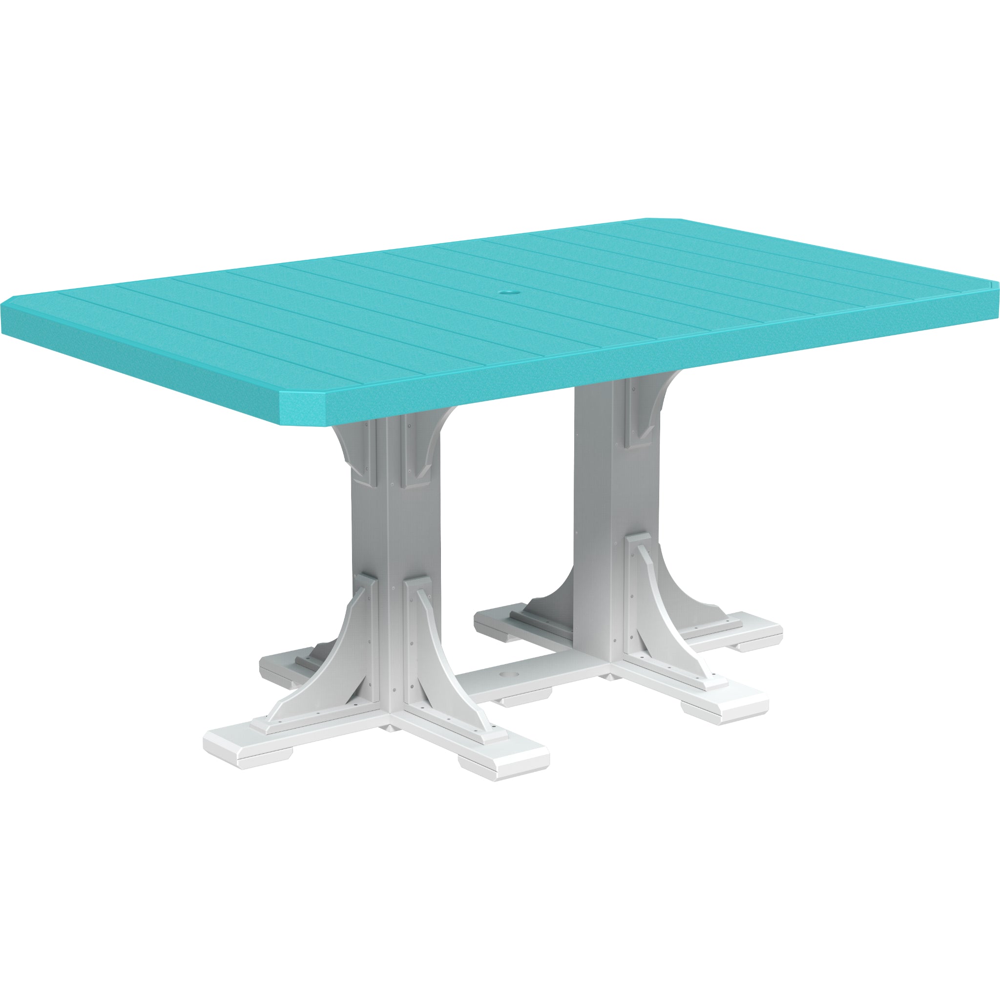 LuxCraft 4′ x 6′ Rectangular Table – Outdoor Poly Patio Counter Height Table (P46RT)