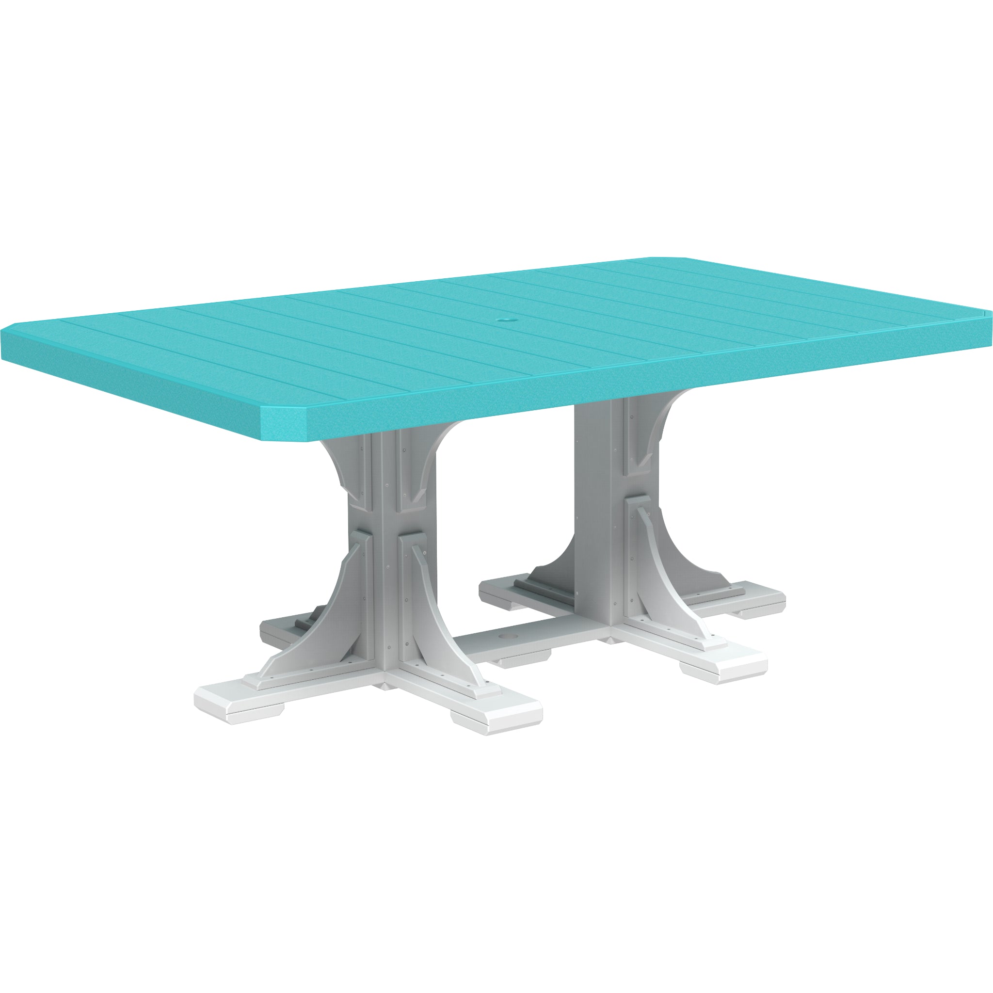 LuxCraft 4′ x 6′ Rectangular Table – Outdoor Poly Patio Dining Table (P46RT)