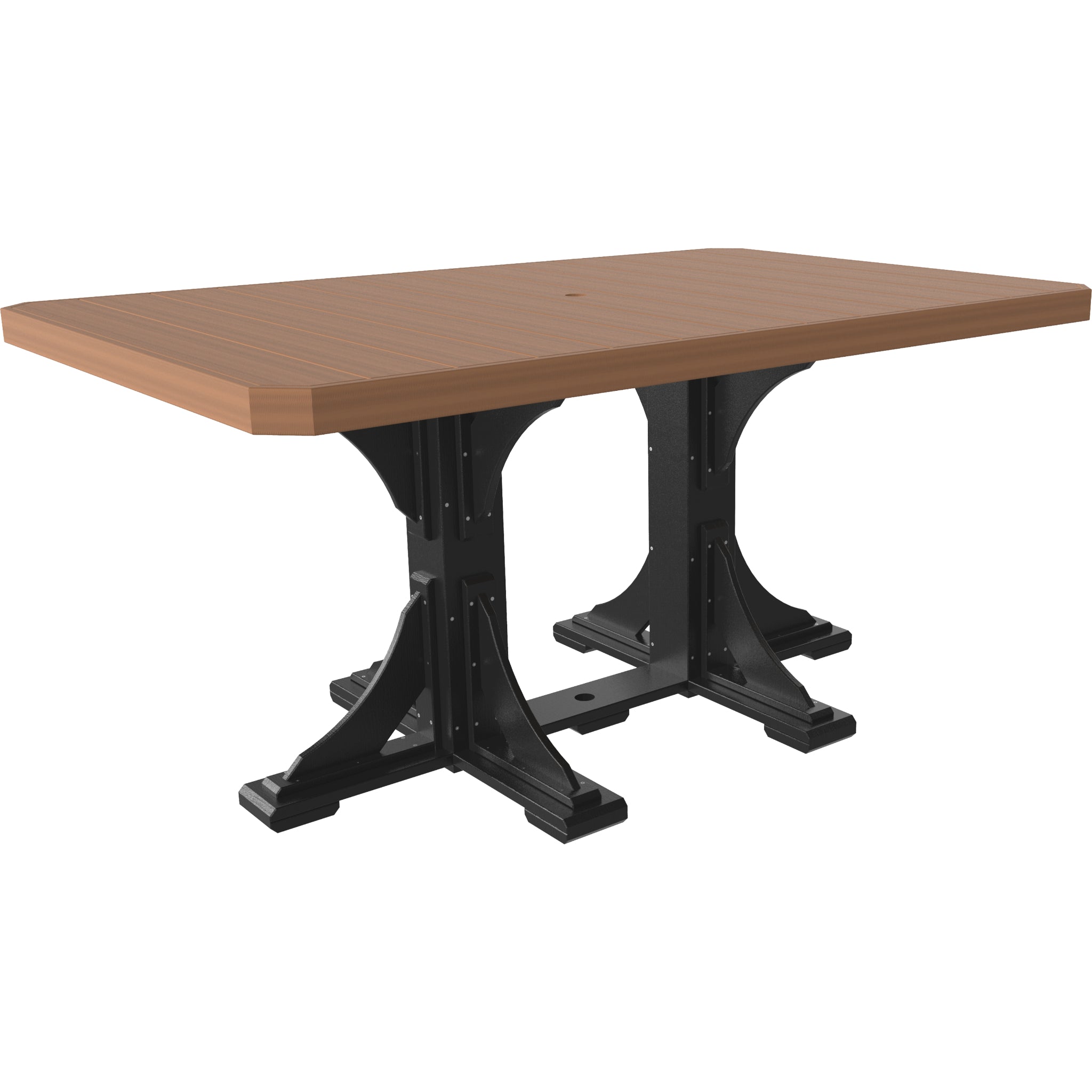 LuxCraft 4′ x 6′ Rectangular Table – Outdoor Poly Patio Counter Height Table (P46RT)