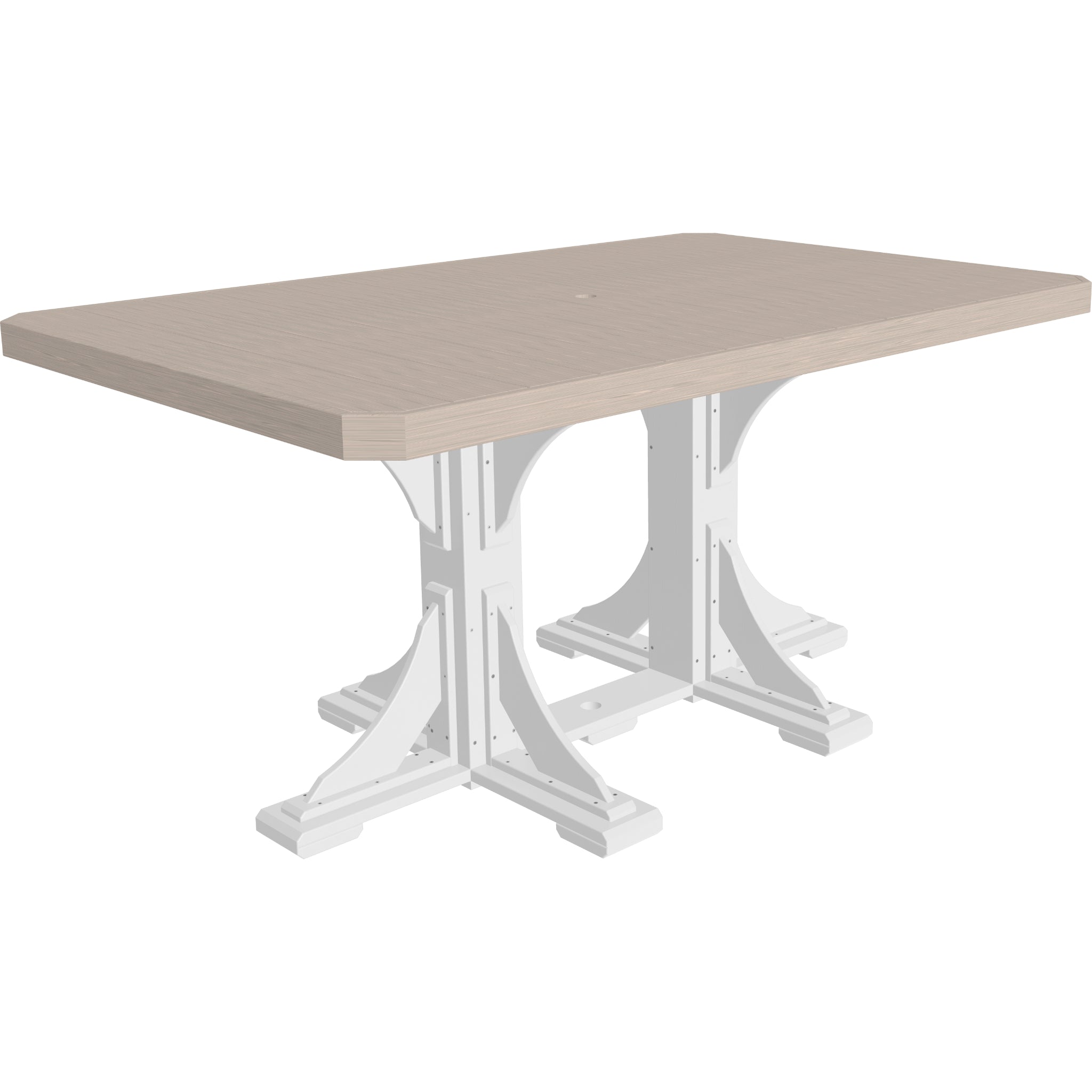 LuxCraft 4′ x 6′ Rectangular Table – Outdoor Poly Patio Counter Height Table (P46RT)