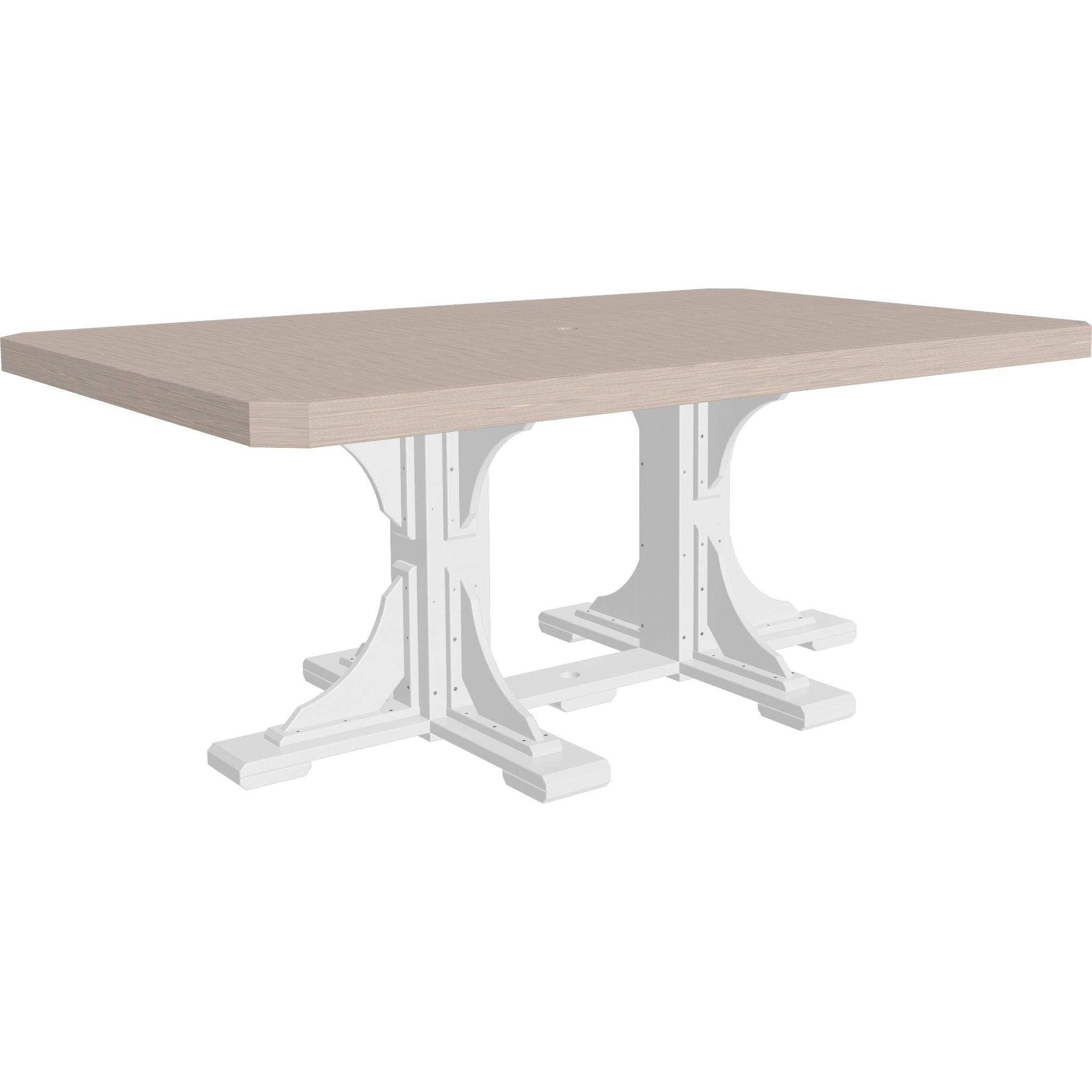 LuxCraft 4′ x 6′ Rectangular Table – Outdoor Poly Patio Dining Table (P46RT)