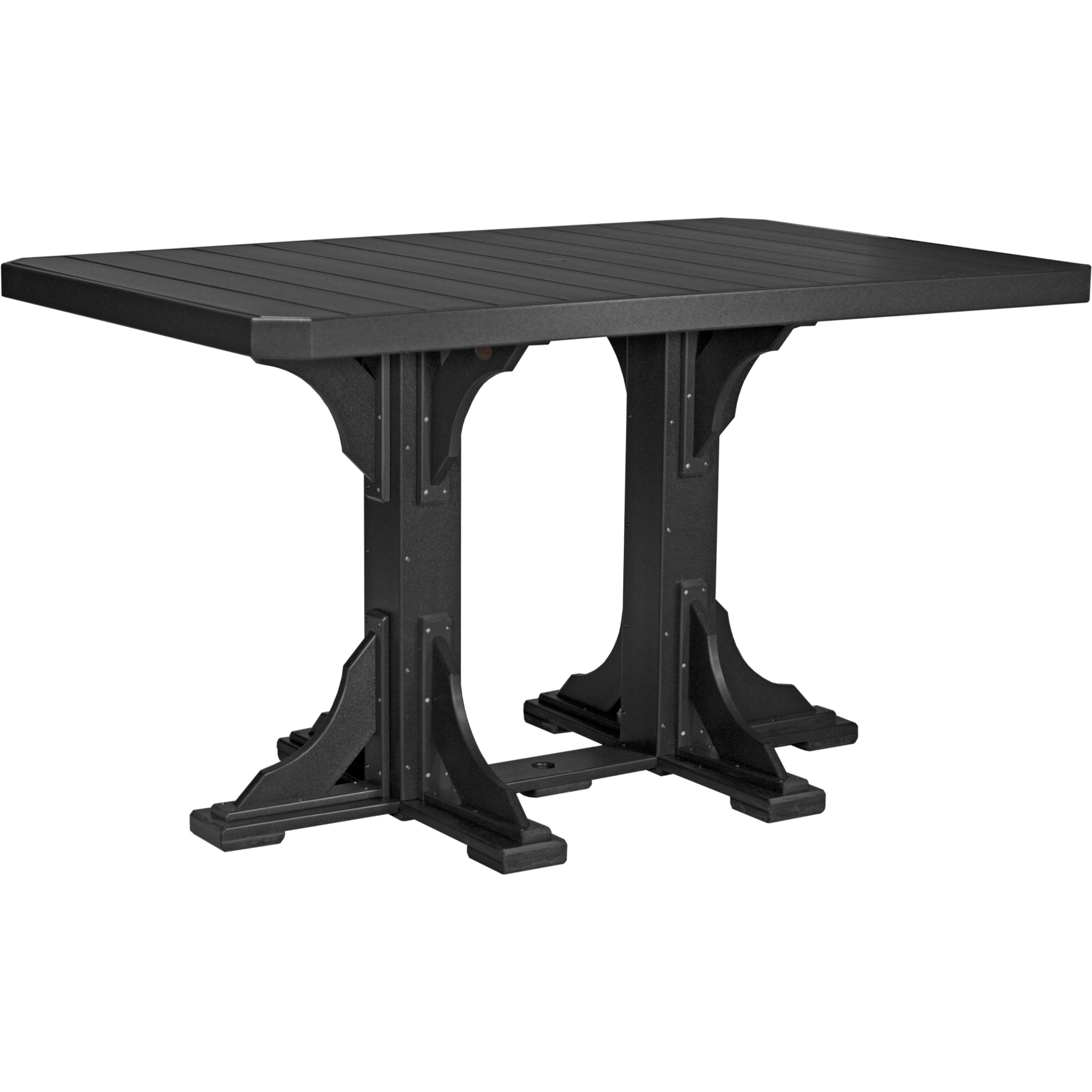 LuxCraft 4′ x 6′ Rectangular Table – Outdoor Poly Patio Bar Table (P46RT)