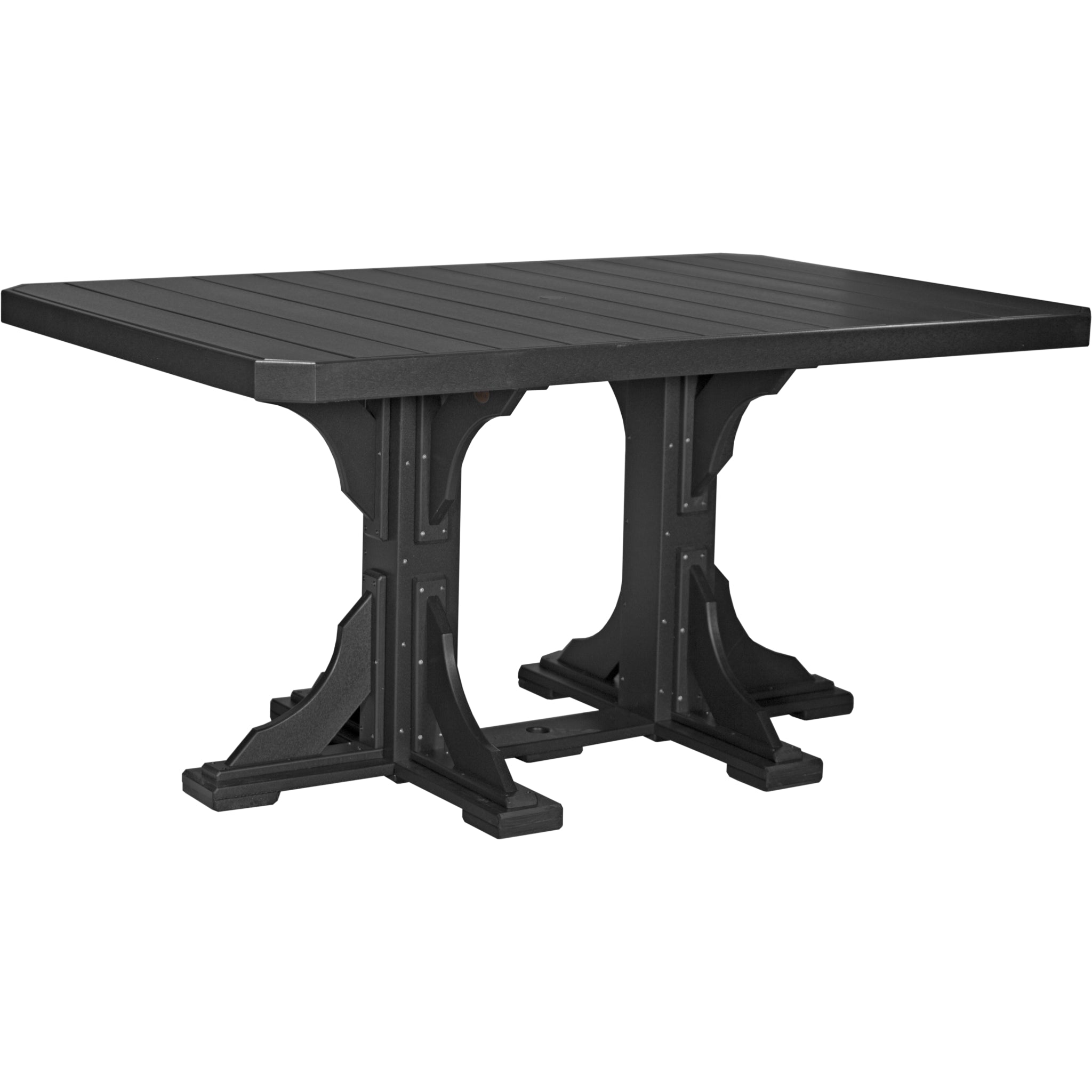 LuxCraft 4′ x 6′ Rectangular Table – Outdoor Poly Patio Counter Height Table (P46RT)