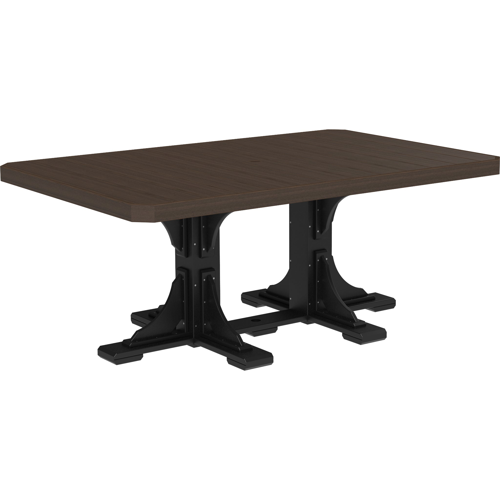 LuxCraft 4′ x 6′ Rectangular Table – Outdoor Poly Patio Dining Table (P46RT)