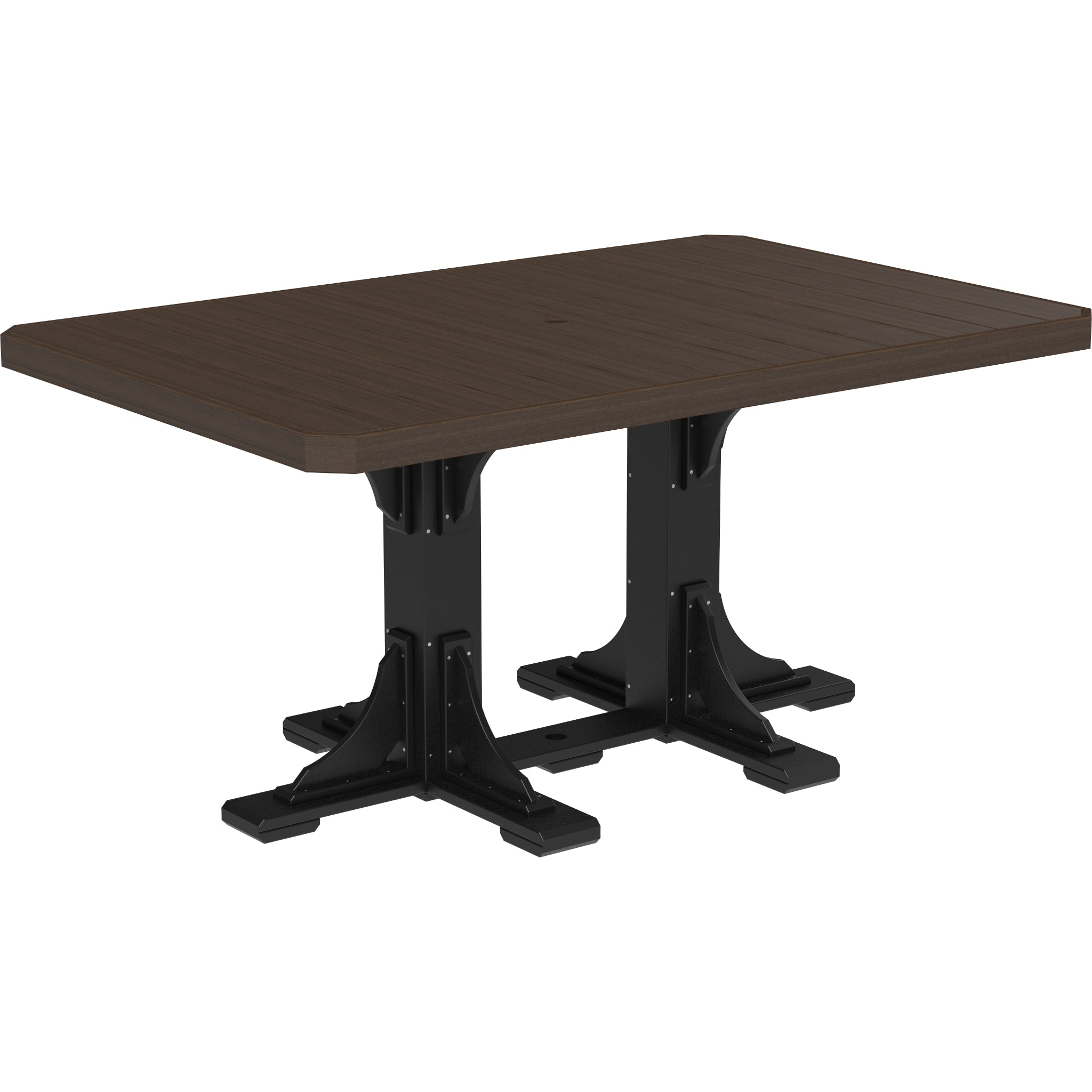 LuxCraft 4′ x 6′ Rectangular Table – Outdoor Poly Patio Counter Height Table (P46RT)