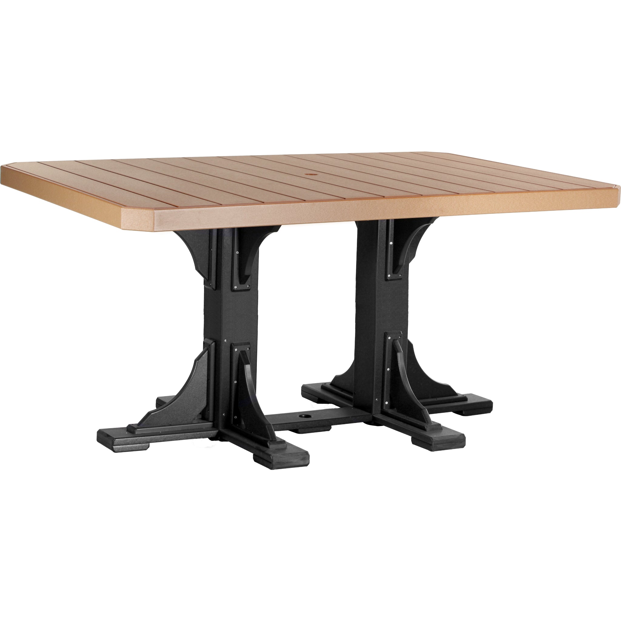 LuxCraft 4′ x 6′ Rectangular Table – Outdoor Poly Patio Bar Table (P46RT)