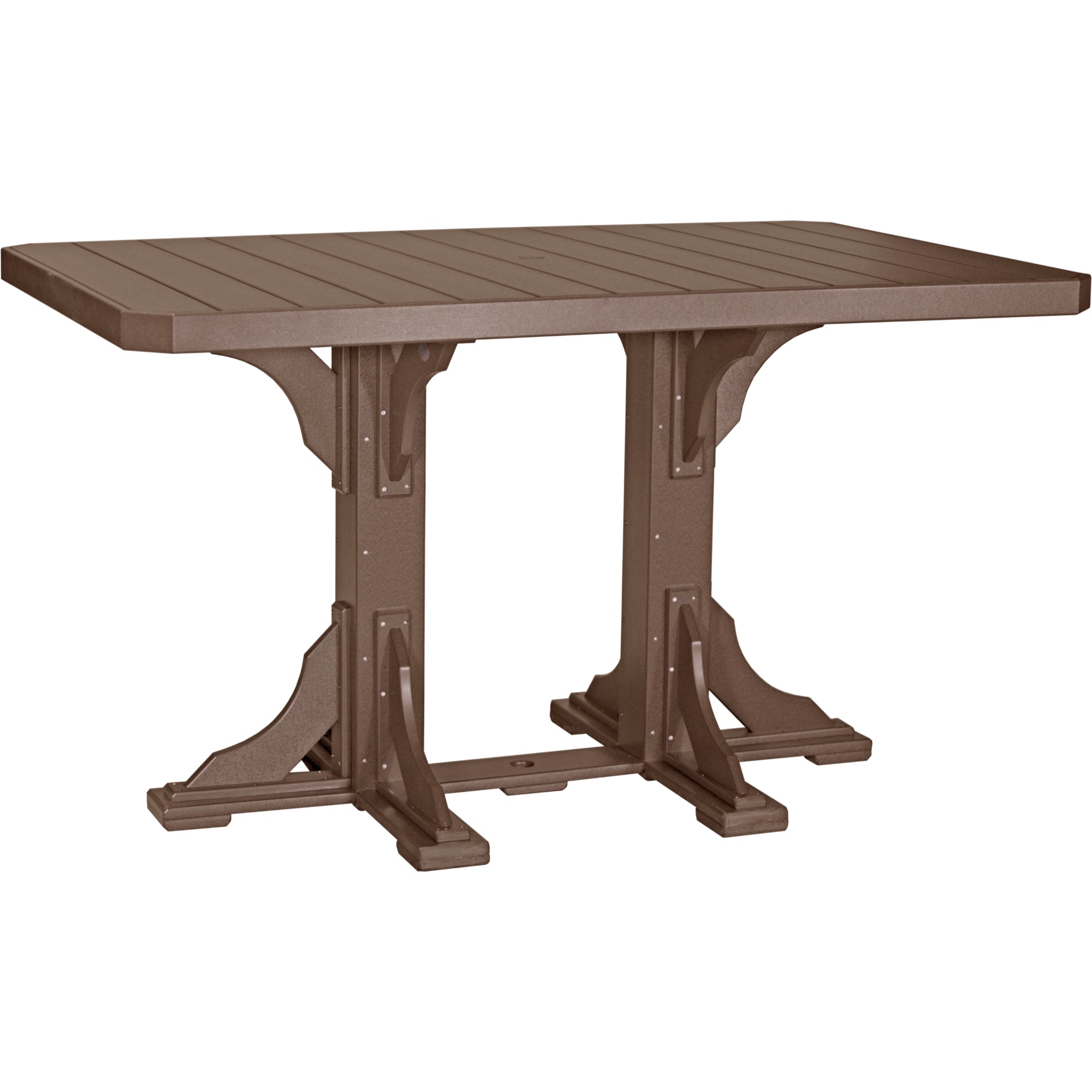 LuxCraft 4′ x 6′ Rectangular Table – Outdoor Poly Patio Bar Table (P46RT)