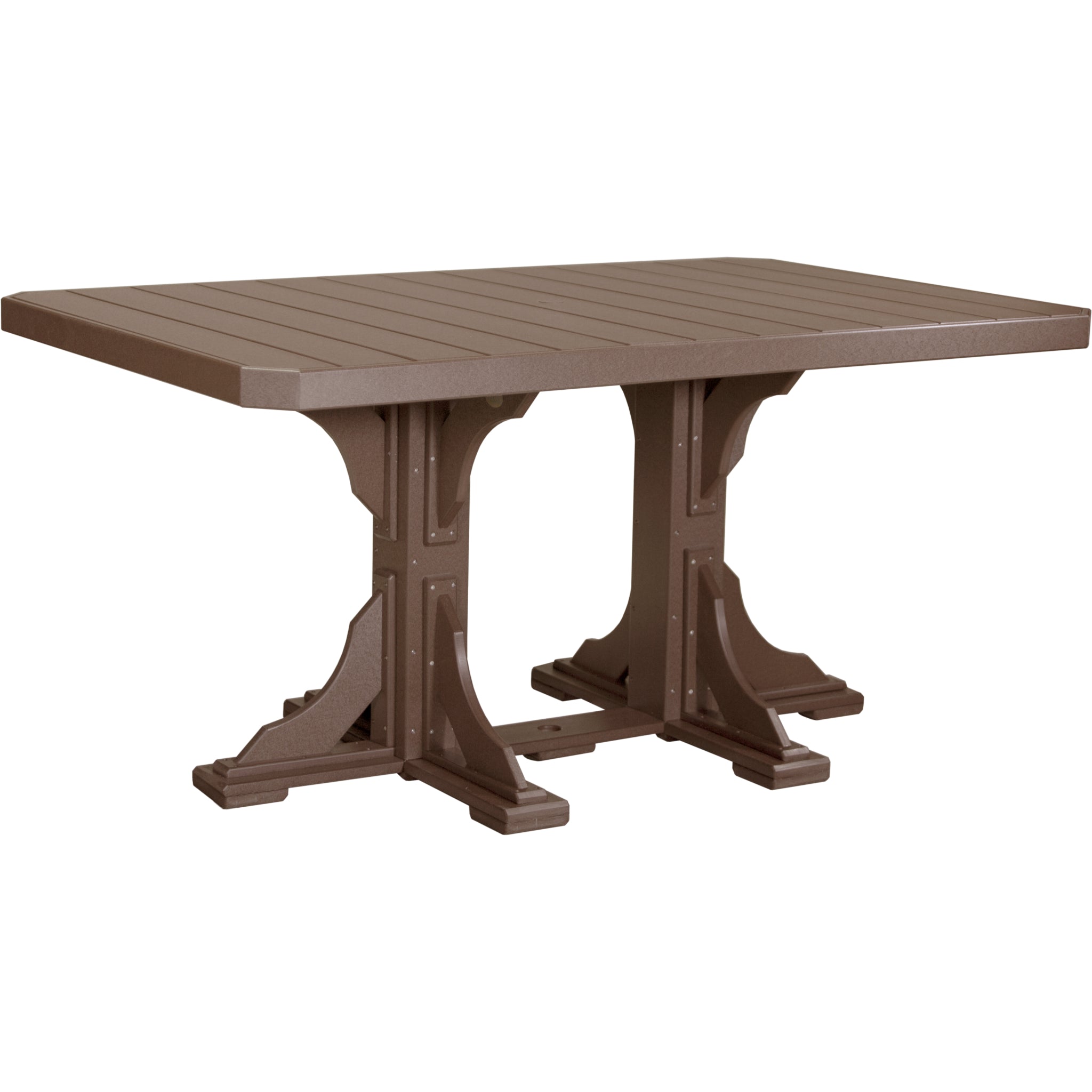 LuxCraft 4′ x 6′ Rectangular Table – Outdoor Poly Patio Counter Height Table (P46RT)