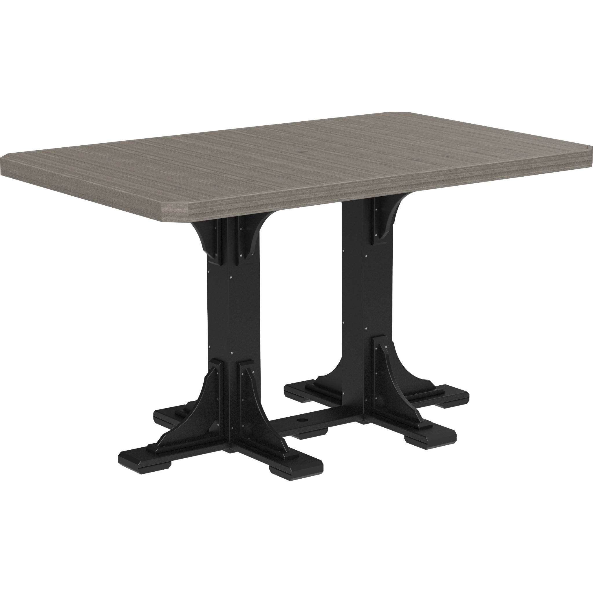 LuxCraft 4′ x 6′ Rectangular Table – Outdoor Poly Patio Bar Table (P46RT)
