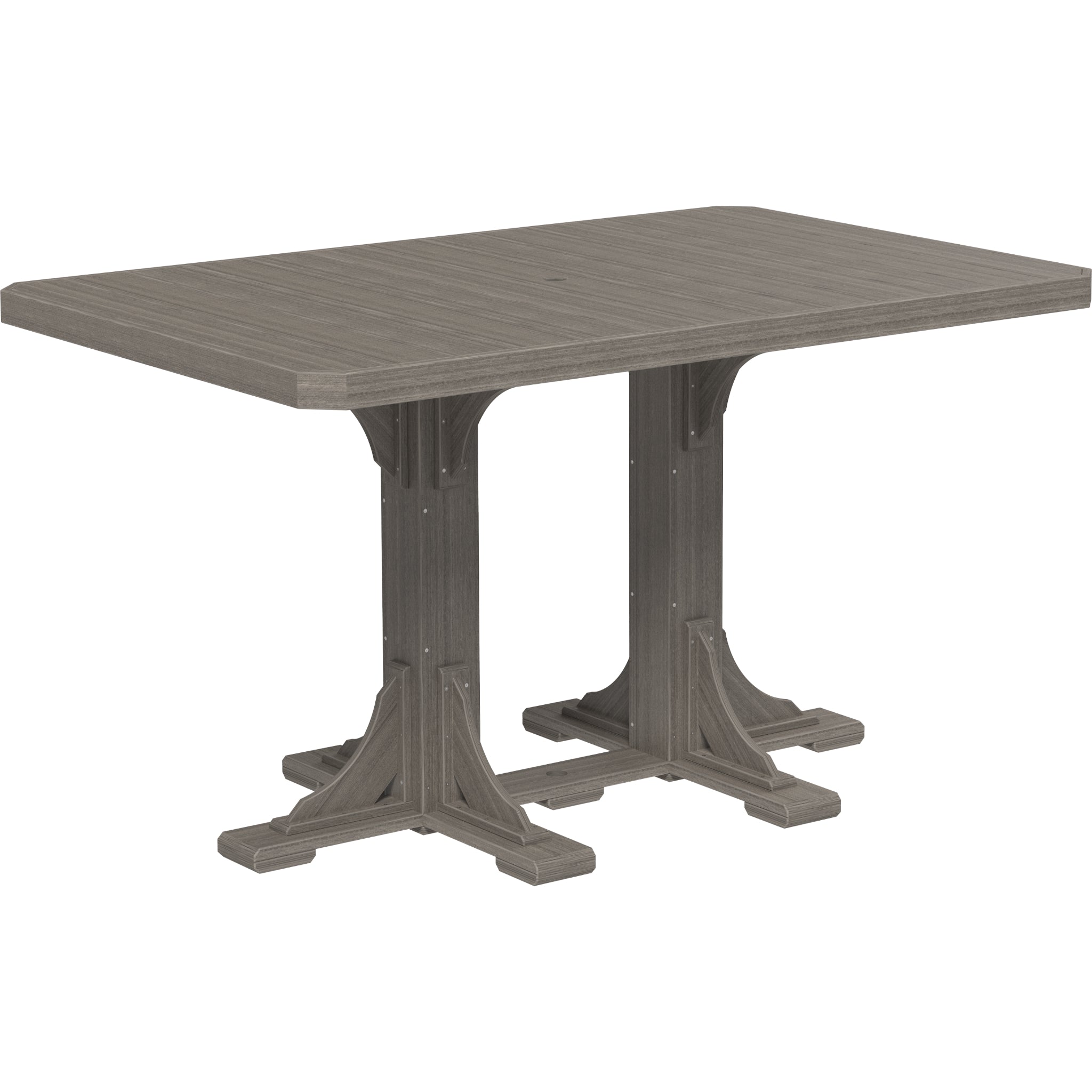 LuxCraft 4′ x 6′ Rectangular Table – Outdoor Poly Patio Bar Table (P46RT)