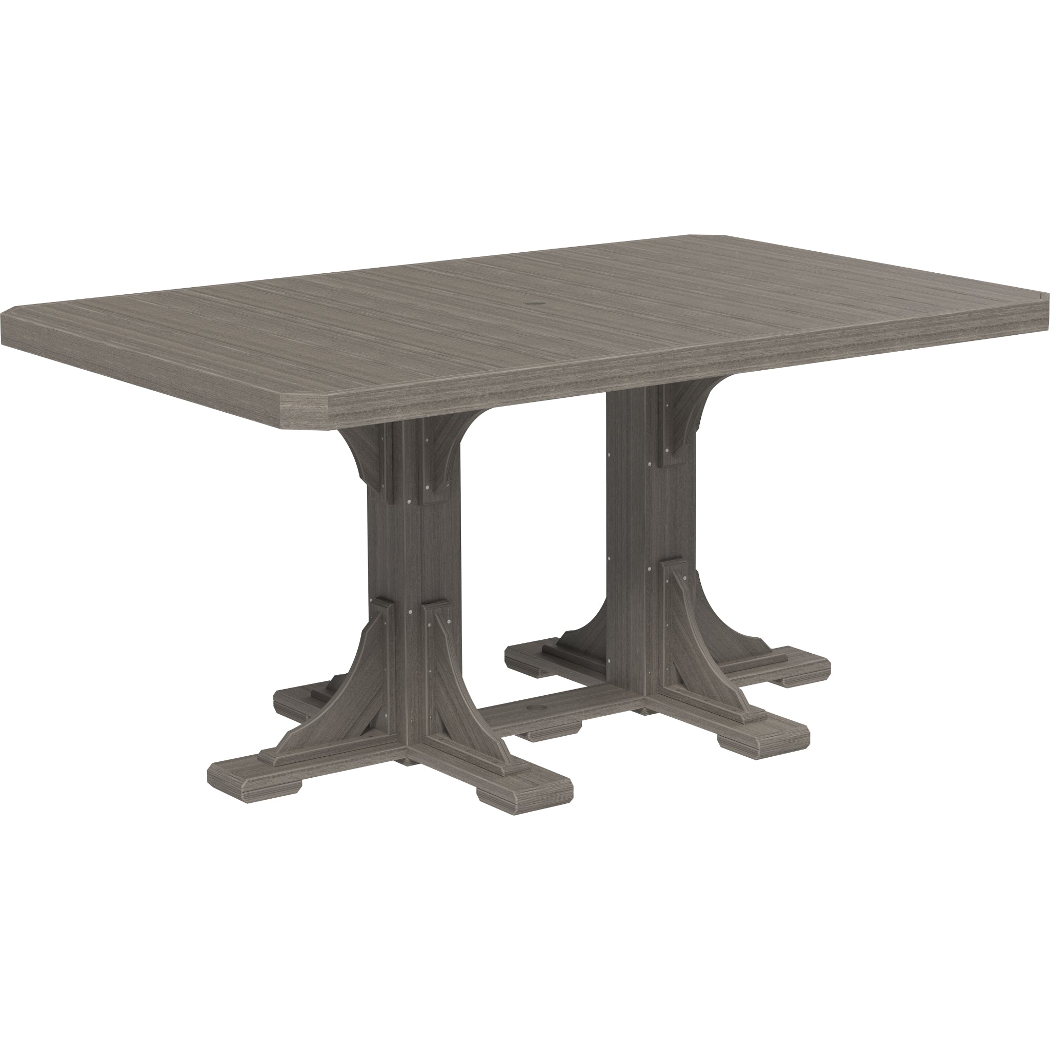 LuxCraft 4′ x 6′ Rectangular Table – Outdoor Poly Patio Counter Height Table (P46RT)