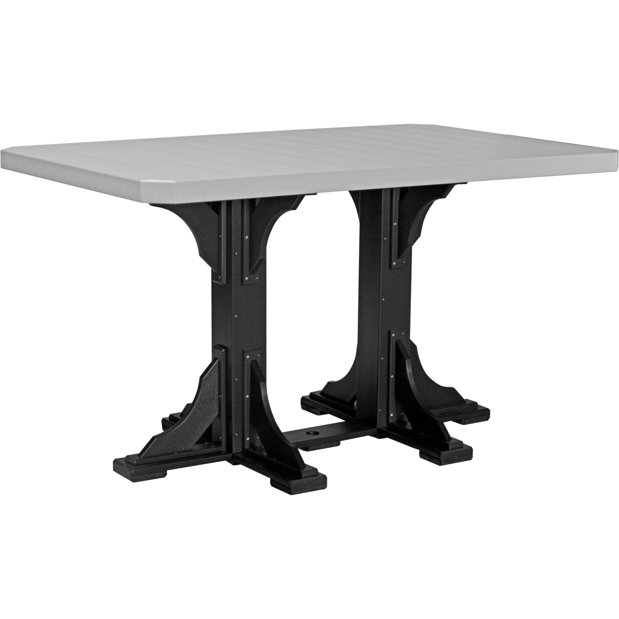 LuxCraft 4′ x 6′ Rectangular Table – Outdoor Poly Patio Bar Table (P46RT)