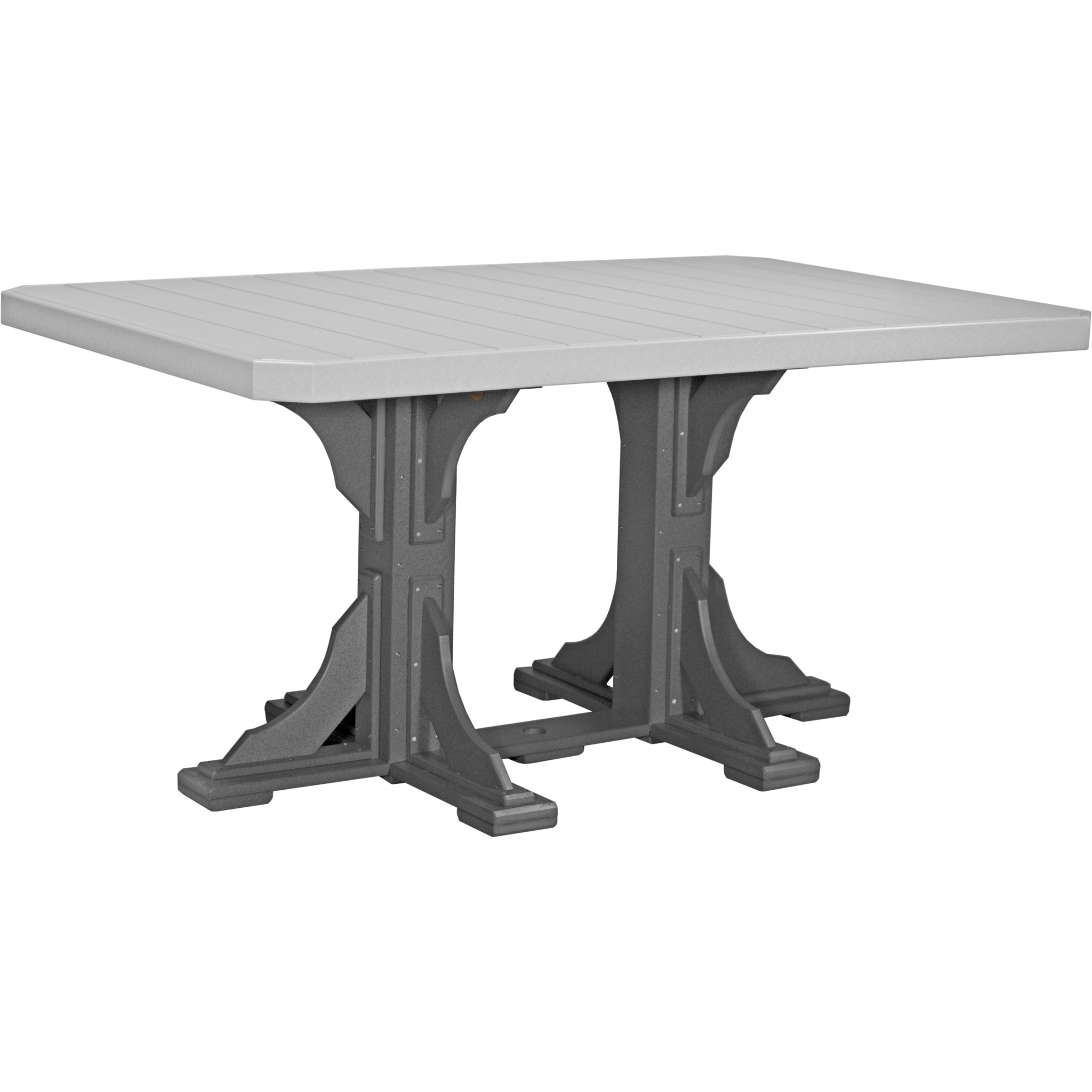 LuxCraft 4′ x 6′ Rectangular Table – Outdoor Poly Patio Counter Height Table (P46RT)