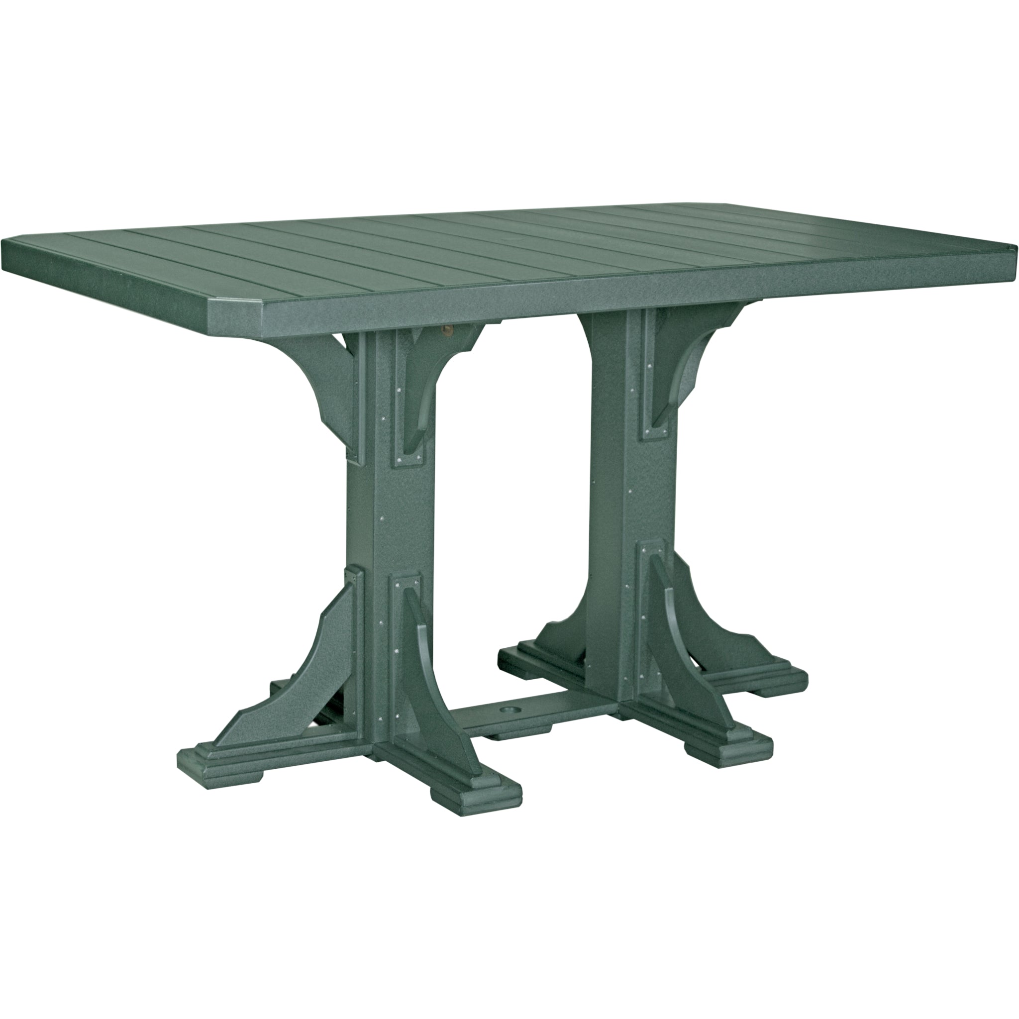 LuxCraft 4′ x 6′ Rectangular Table – Outdoor Poly Patio Bar Table (P46RT)